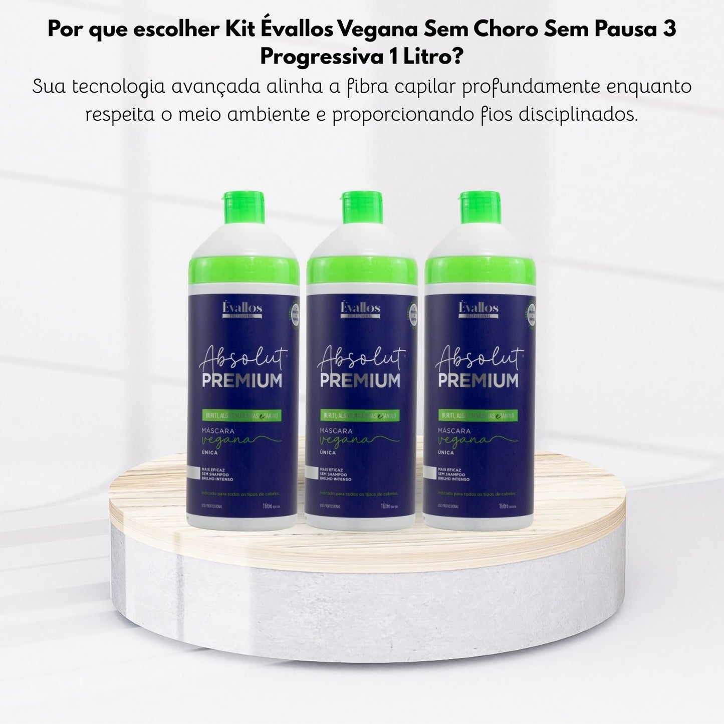 Kit Évallos Vegana Sem Choro Sem Pausa 3 Progressiva 1 Litro