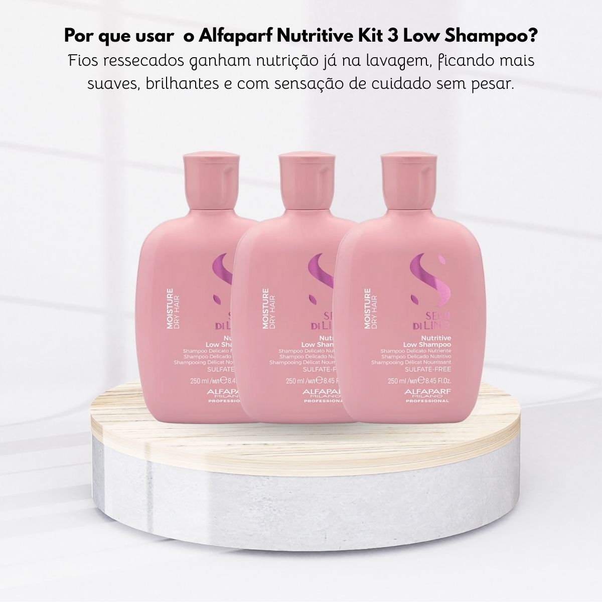 Kit Alfaparf Semi Di Lino Moisture Nutritive 3 Shampoo 250 ml