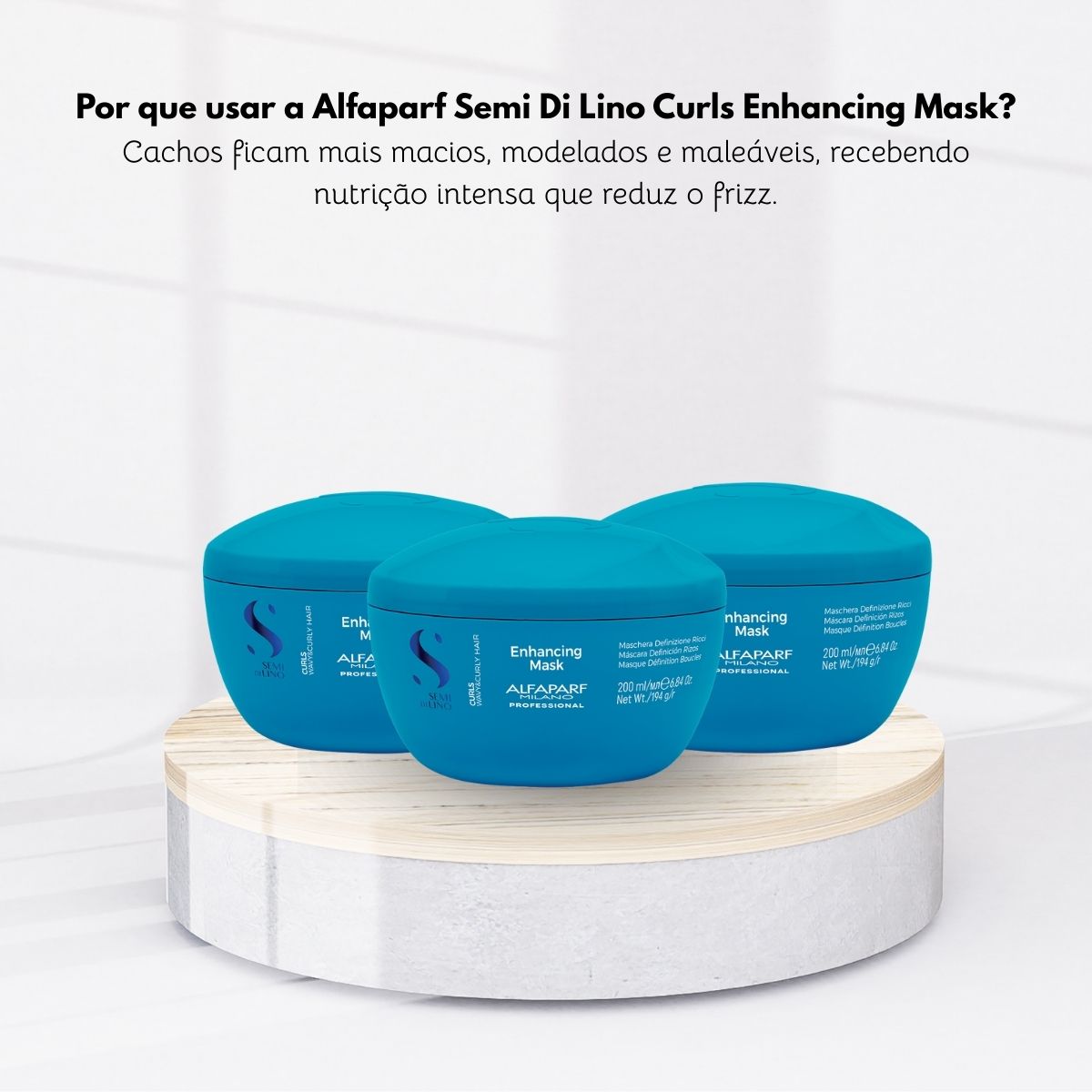 Kit Alfaparf Semi di Lino Enhancing 3 Máscara Capilar 200 ml