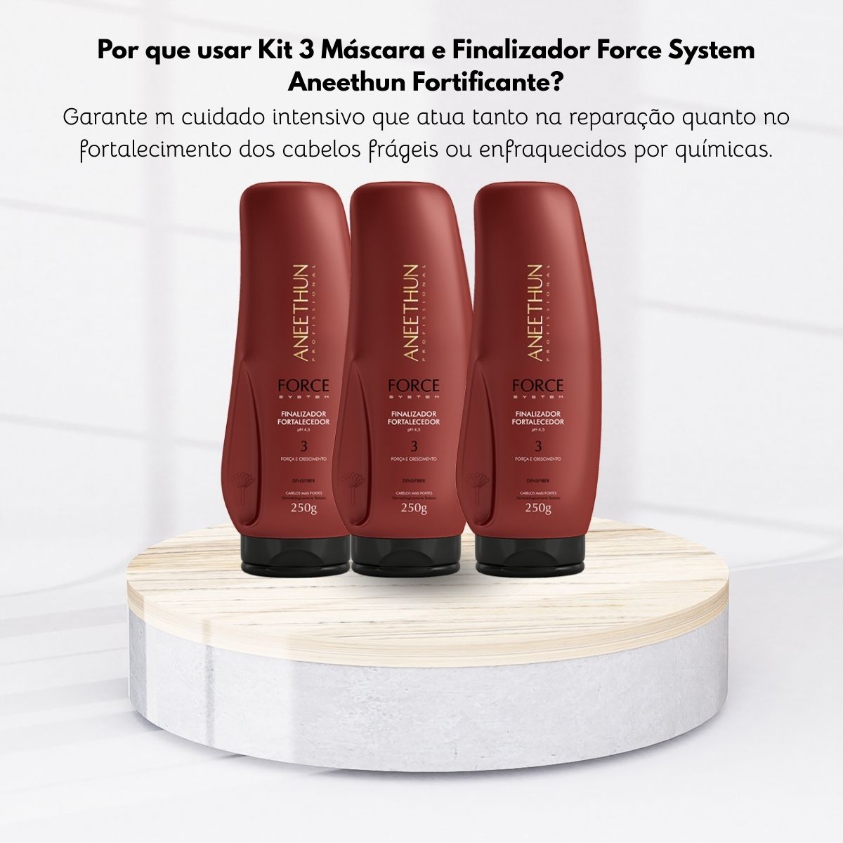 Kit Aneethun Force 3 Finalizador Fortalecedor 250 g
