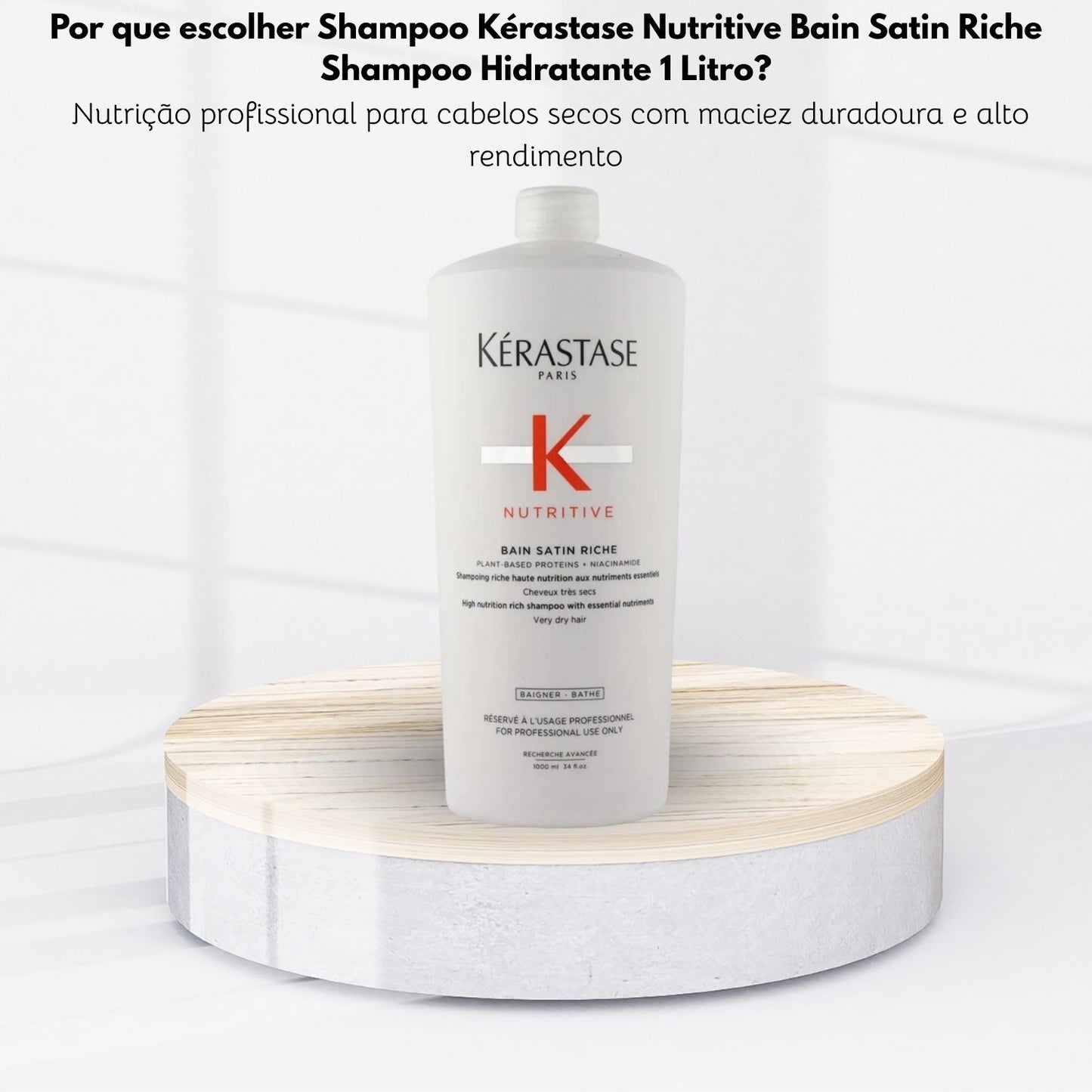 Shampoo Kérastase Nutritive Bain Satin Riche Shampoo Hidratante 1 Litro