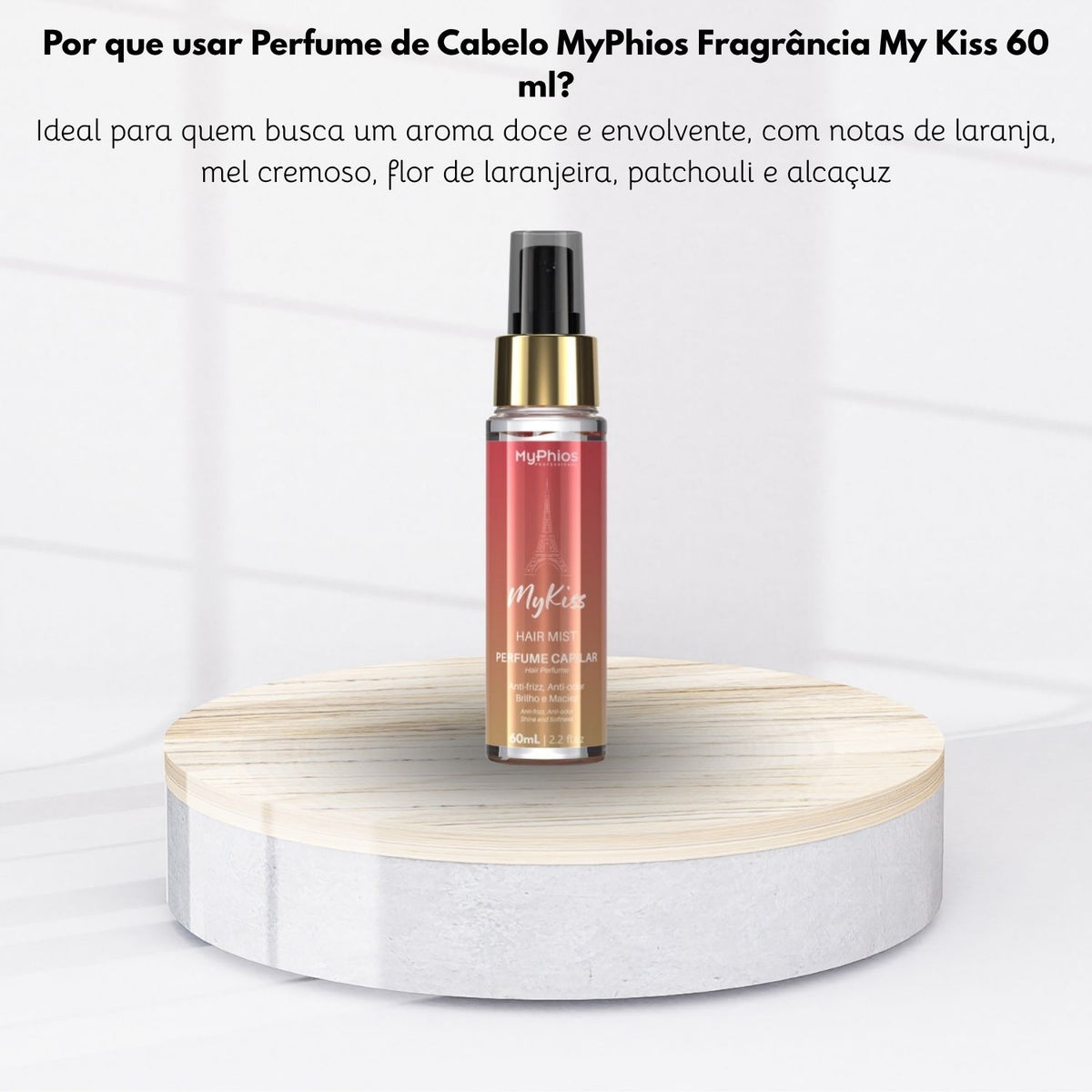 Perfume de Cabelo MyPhios Fragrância My Kiss Hair Mist 60 ml
