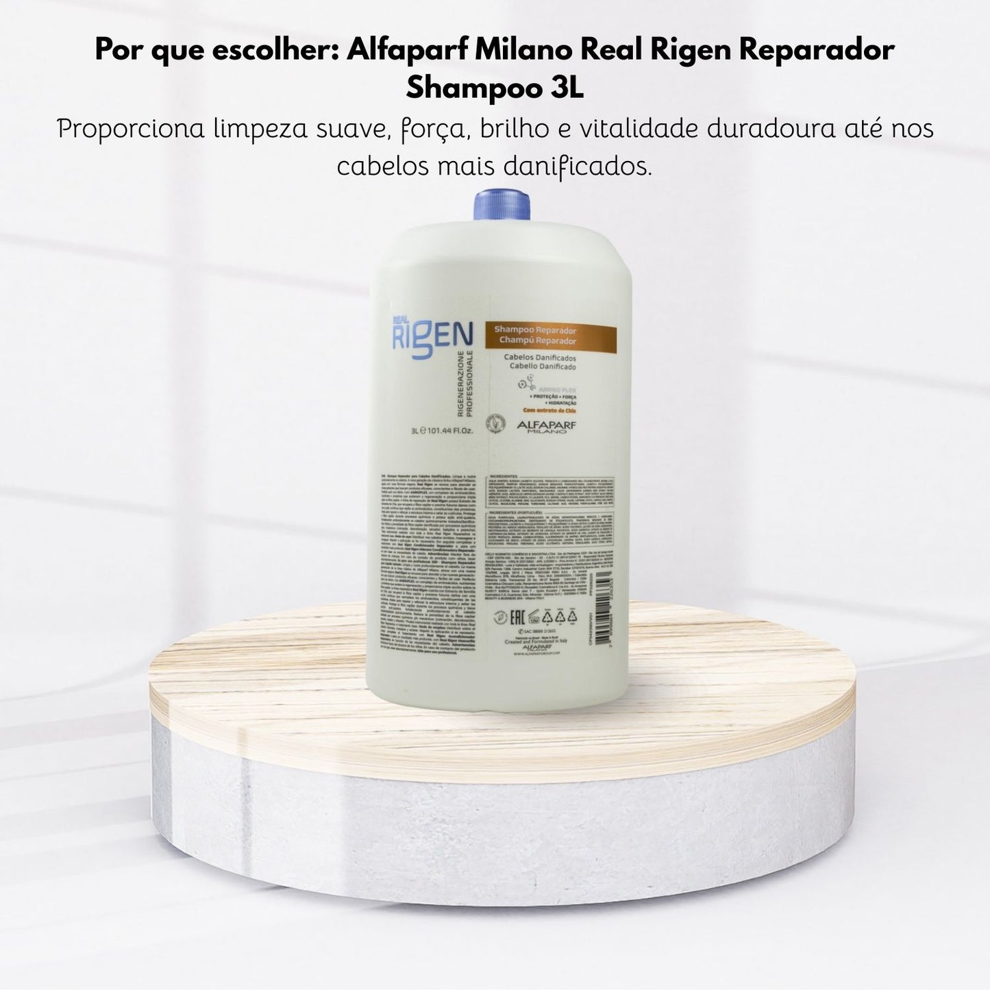 Shampoo Alfaparf Milano Real Rigen Reparador 3 Litros