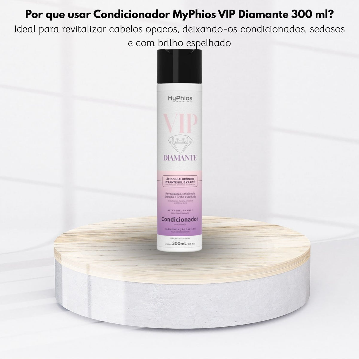 Condicionador MyPhios VIP Diamante Hidratação Brilho Intenso 300 ml