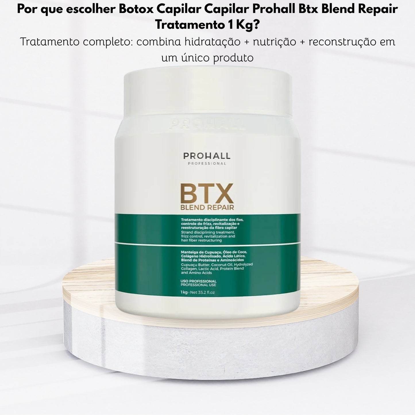 Botox Capilar Capilar Prohall Btx Blend Repair Tratamento 1 Kg