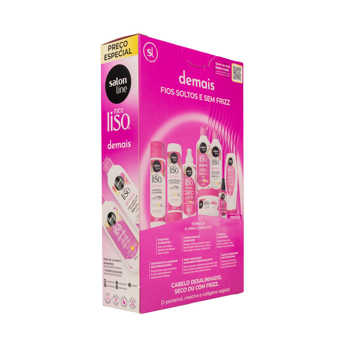 Kit Salon Line Meu Liso Alinhador Shampoo e Condicionador