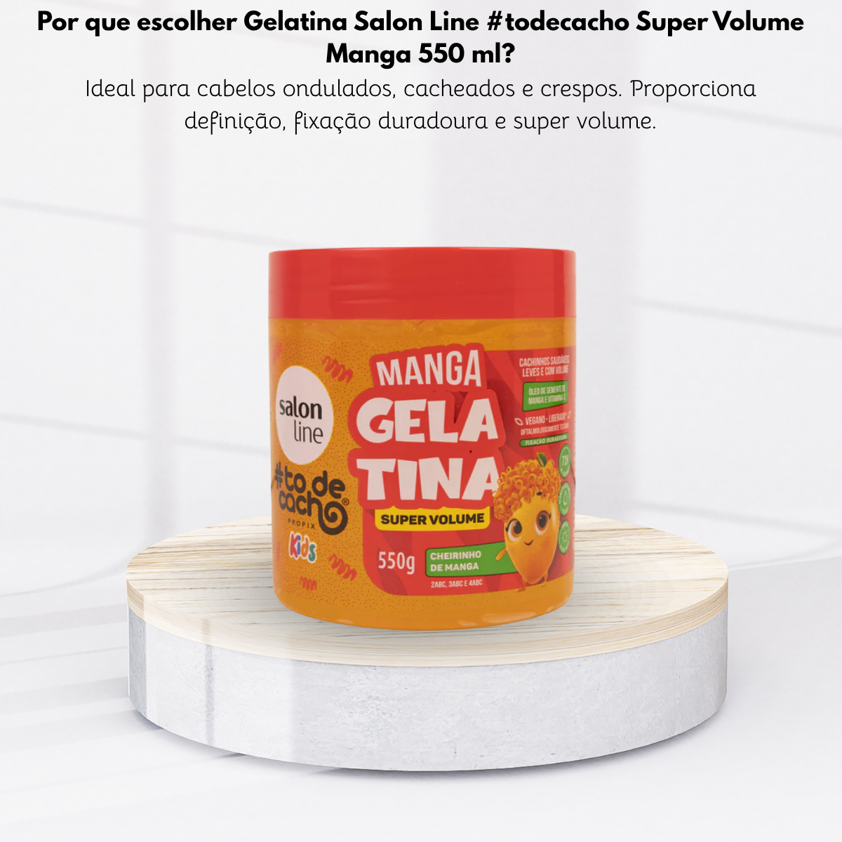 Gelatina Salon Line #todecacho Super Volume Manga 550 ml