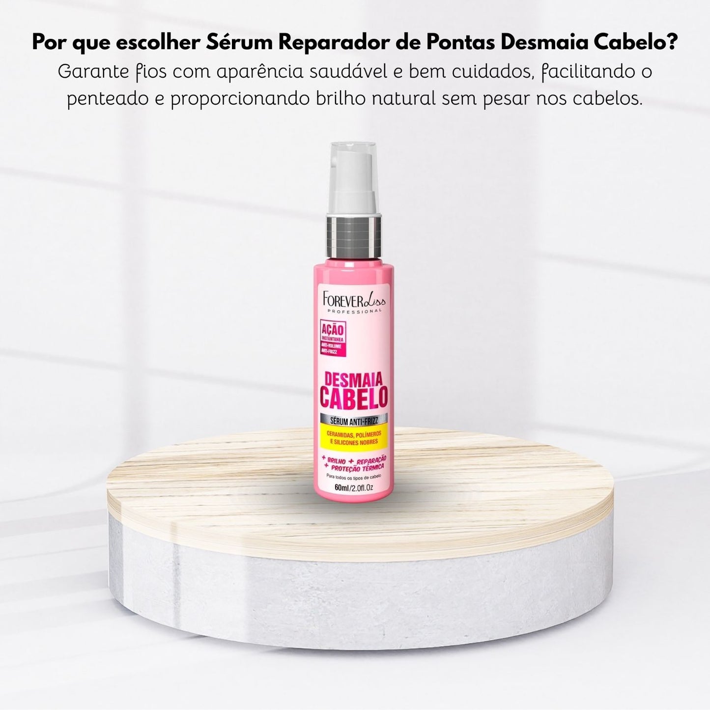 Serum Forever Liss Desmaia Cabelo Antifrizz Oleo Reparador de Pontas 60 ml