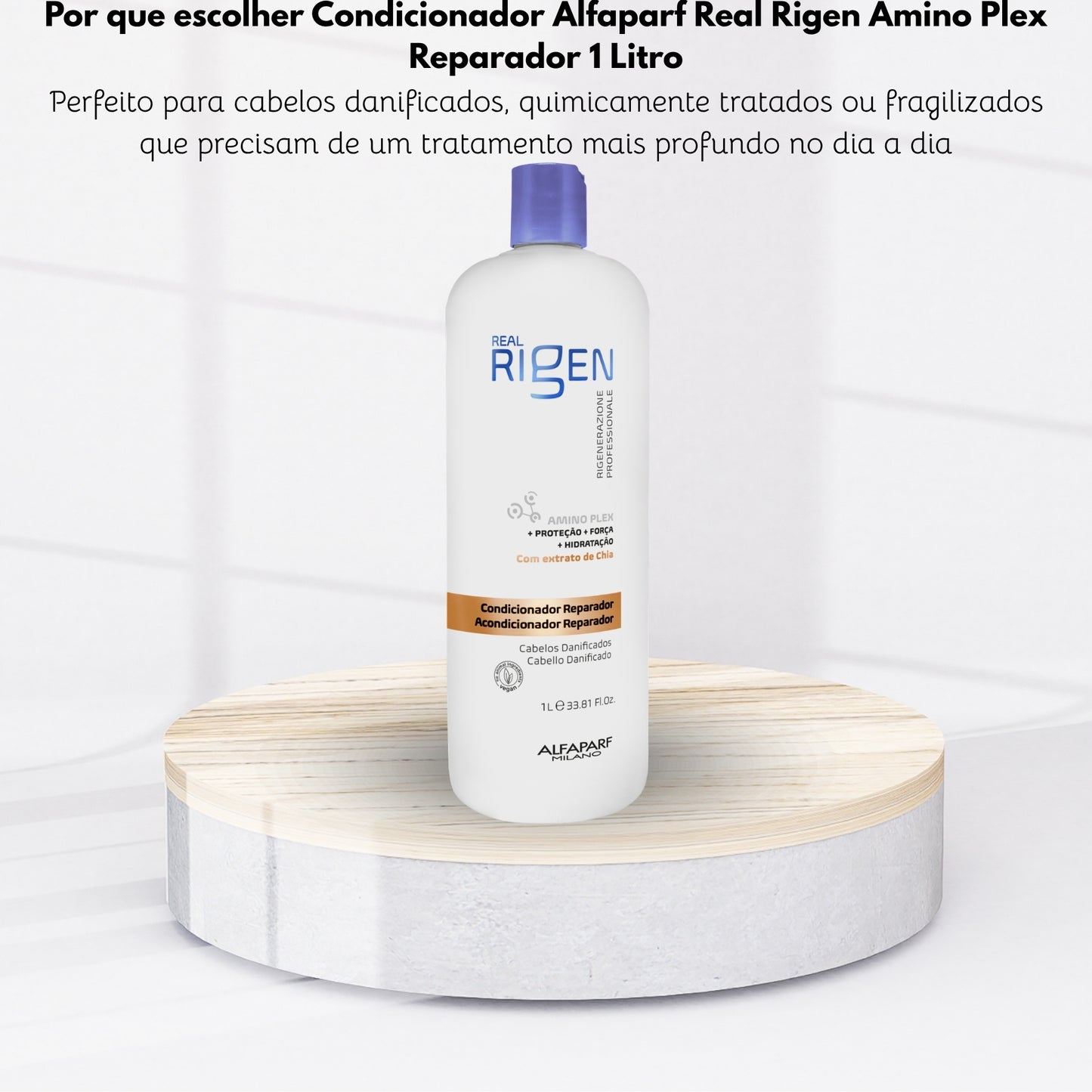 Condicionador Alfaparf Real Rigen Amino Plex Reparador 1 Litro