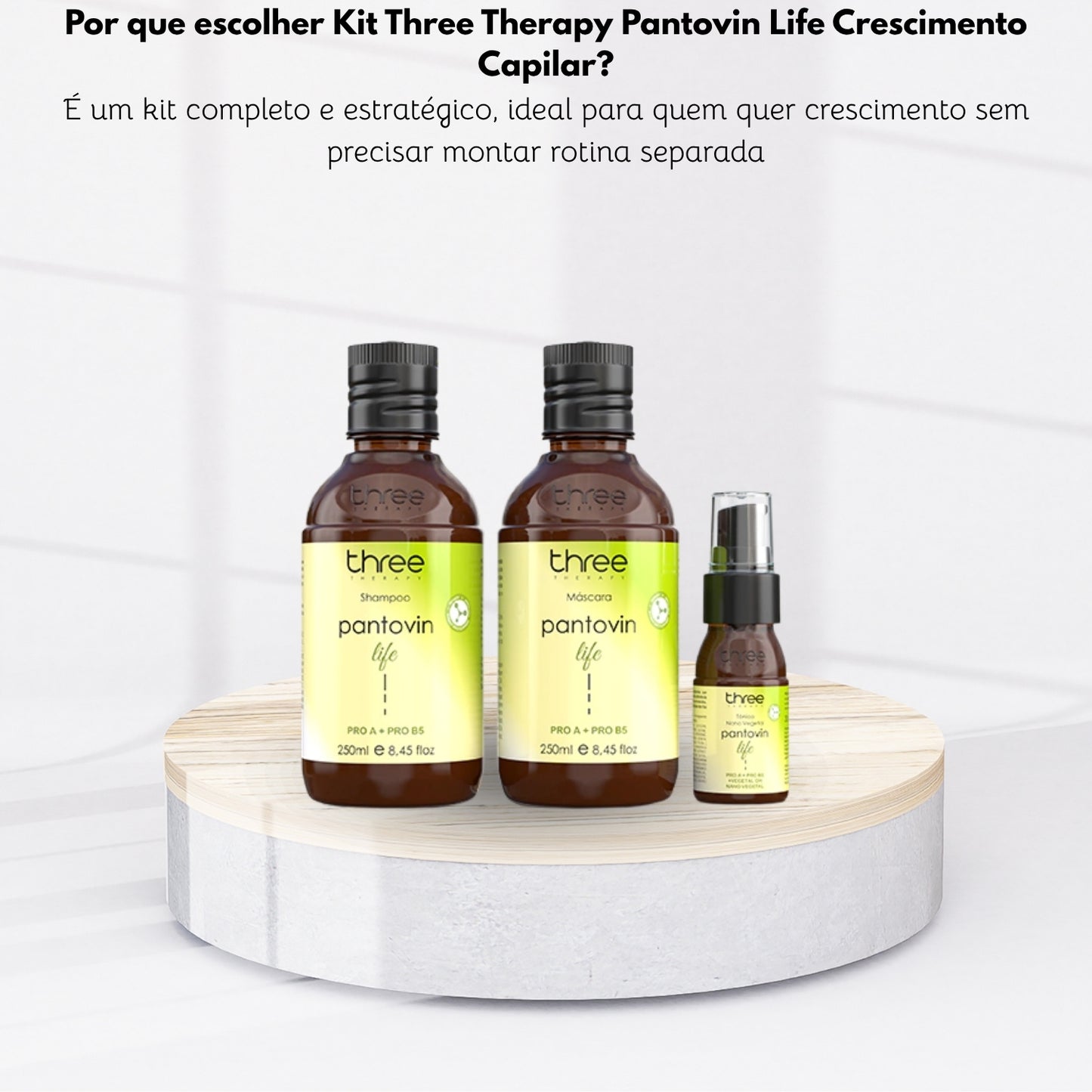 Kit Three Therapy Pantovin Life Crescimento Capilar