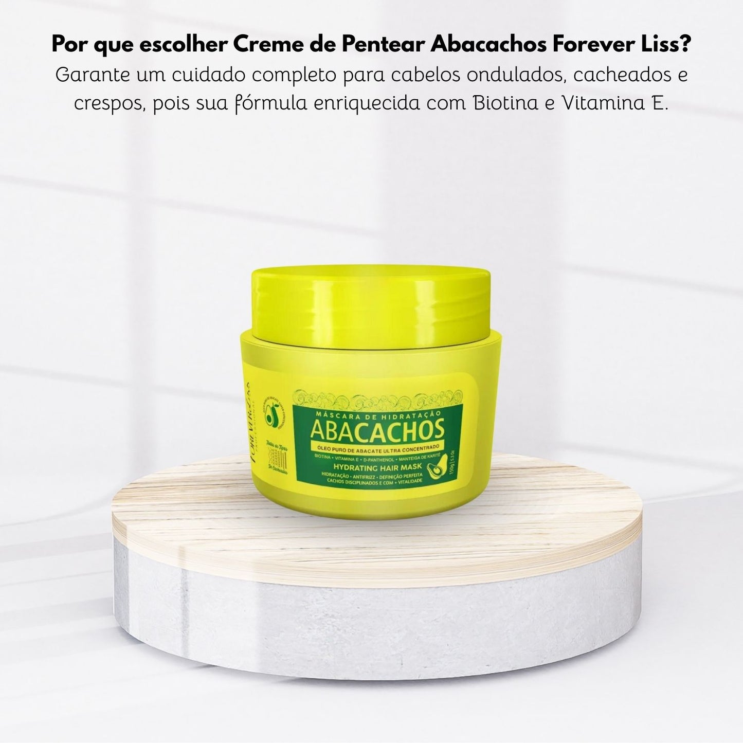 Máscara Forever Liss Máscara de Hidratação Abacachos para Cabelo Cacheado150 g