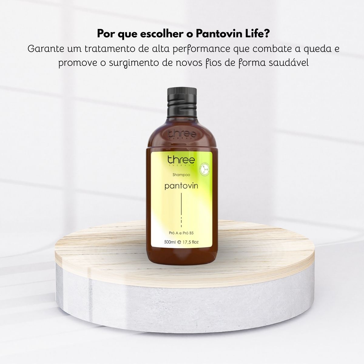 Shampoo Three Therapy Pantovin Crescimento Capilar 500 ml