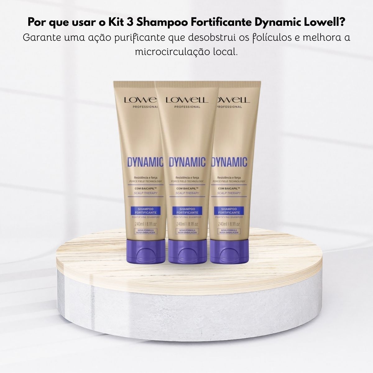 Kit Lowell Dynamic 3 Shampoo Fortificante 240 ml
