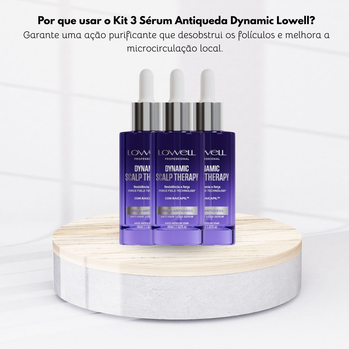 Kit Lowell Dynamic 3 Sérum Antiqueda 48 ml