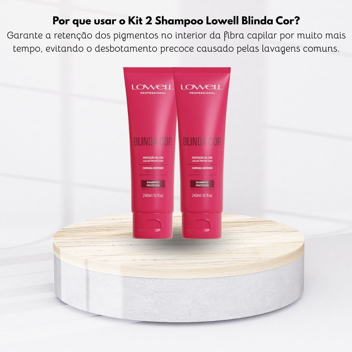Kit Lowell Blinda Cor 2 Shampoo Protetor 240 ml