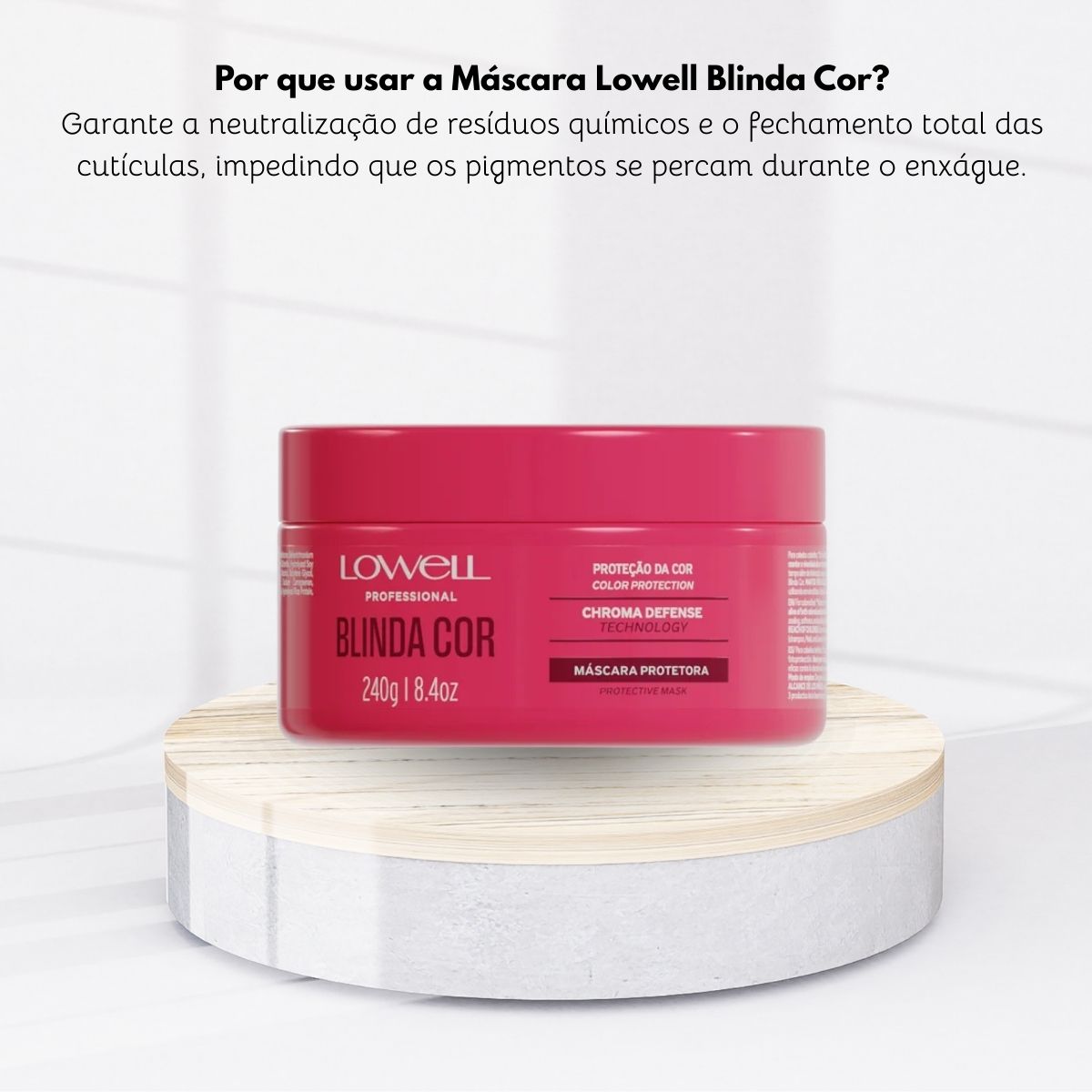 Máscara Lowell Blinda Cor Protetora 240 g