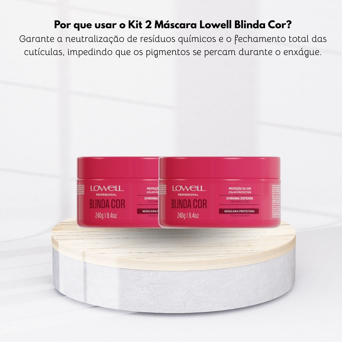 Kit Lowell Blinda Cor 2 Máscara Protetora 240 g