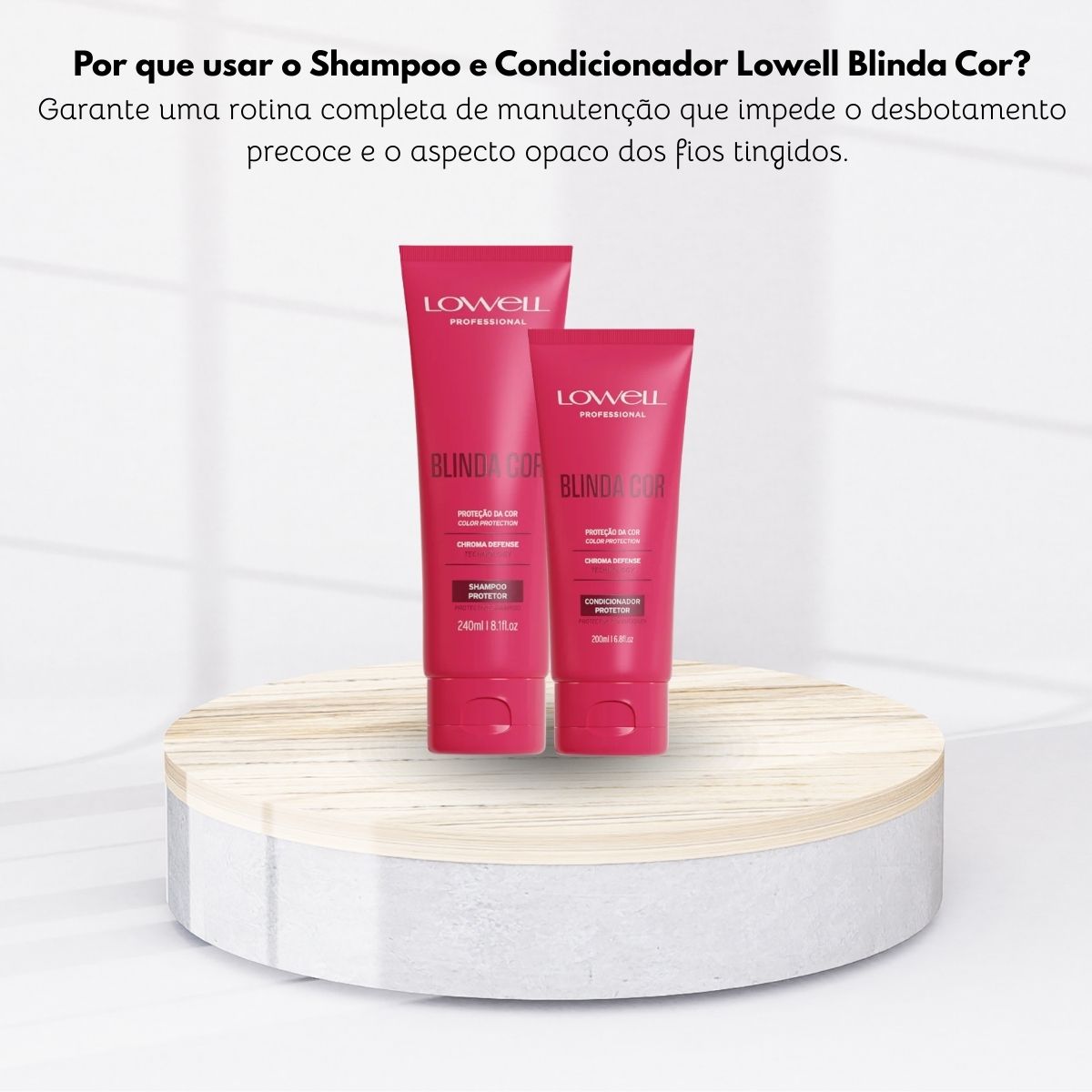 Kit Lowell Blinda Cor Shampoo e Condicionador Protetor