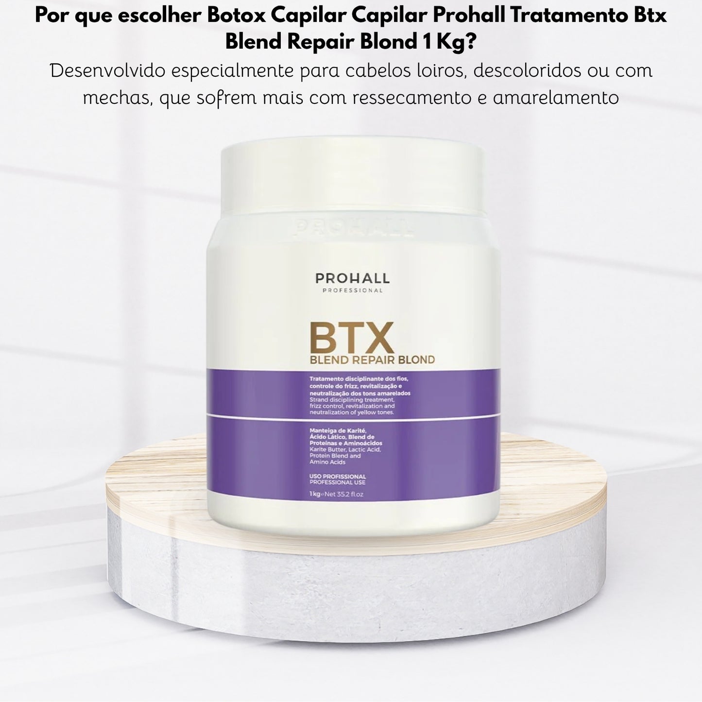 Botox Capilar Capilar Prohall Tratamento Btx Blend Repair Blond 1 Kg