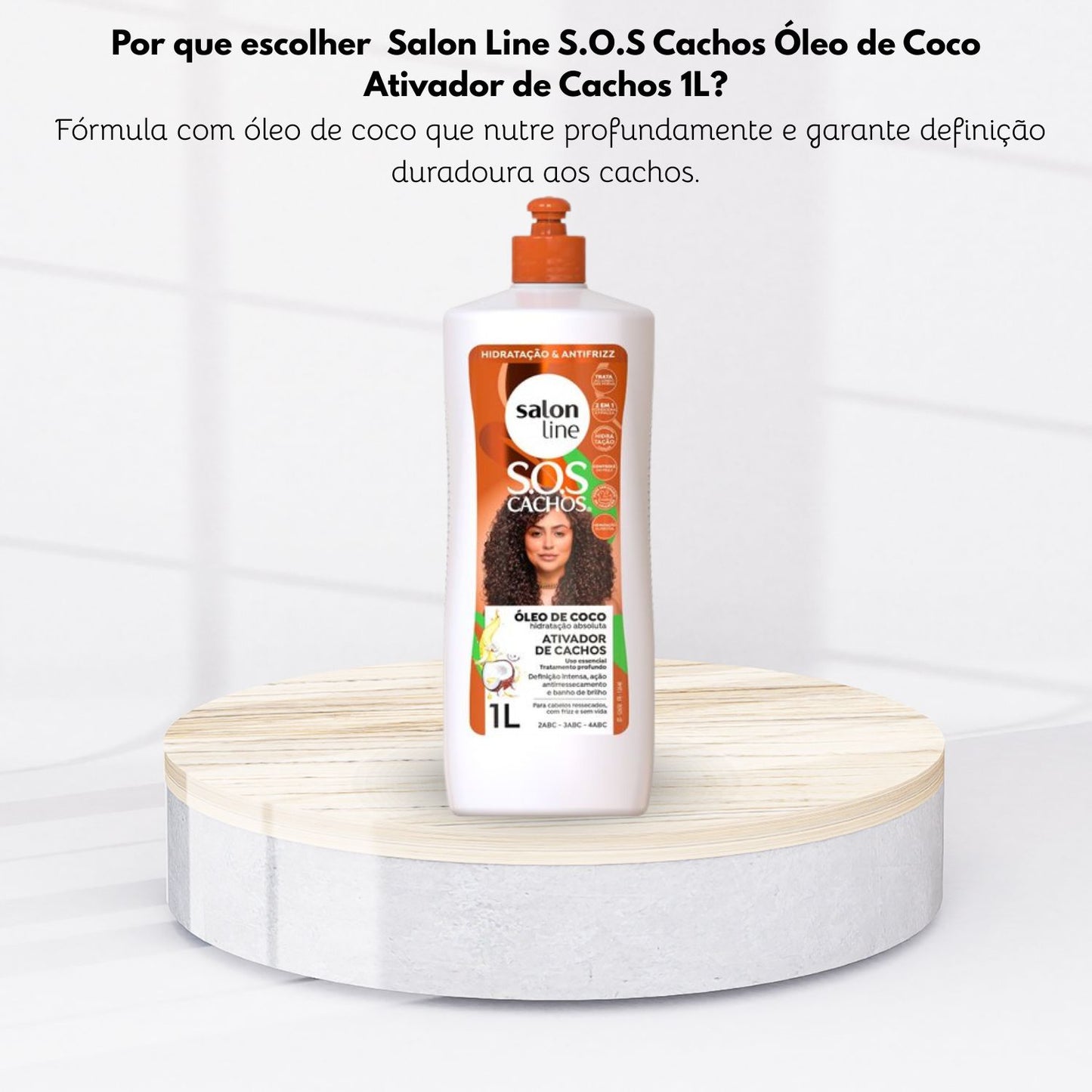 Salon Line S.O.S Cachos Óleo de Coco Ativador de Cachos 1L