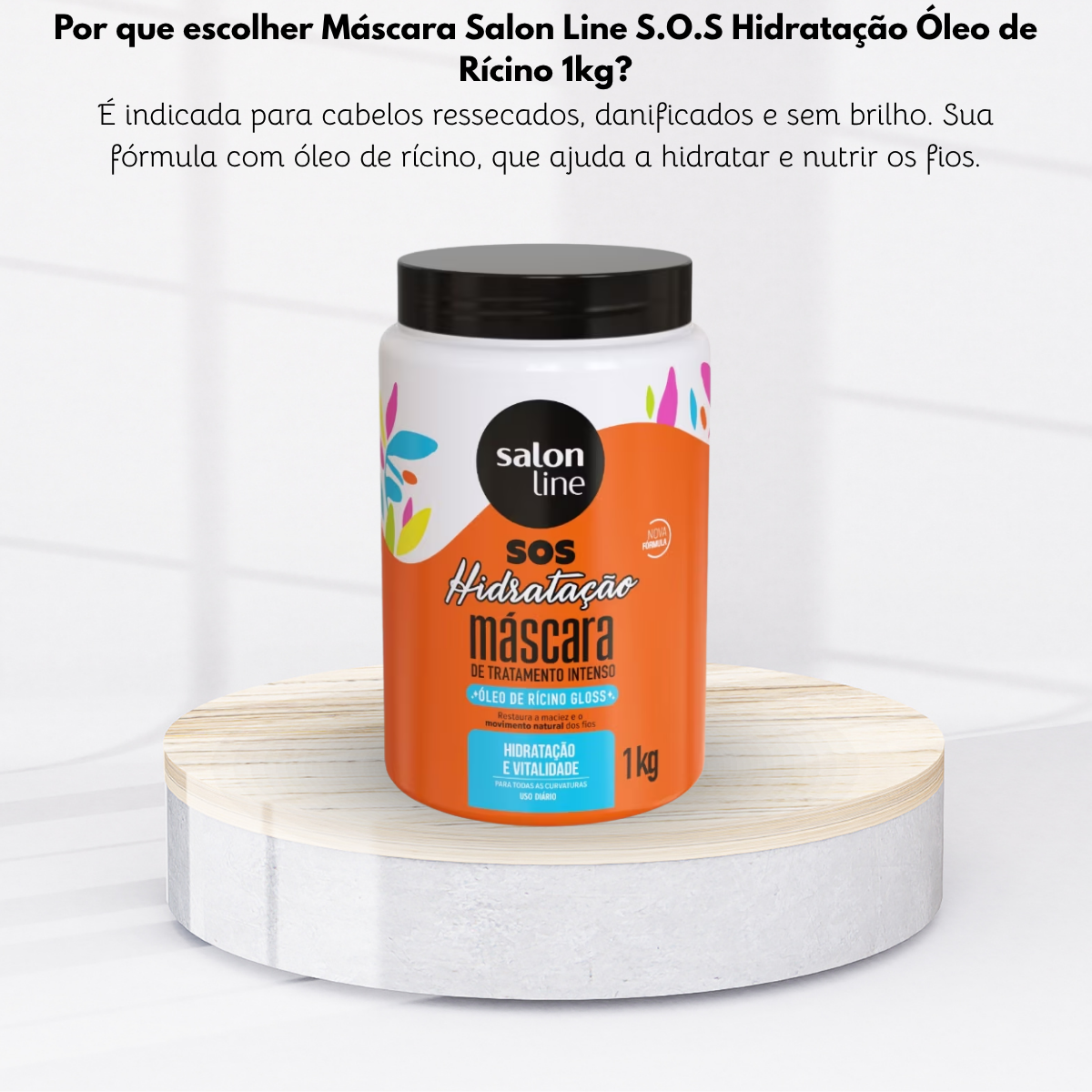 Salon Line S.O.S Hidratação Óleo de Rícino Máscara 1kg