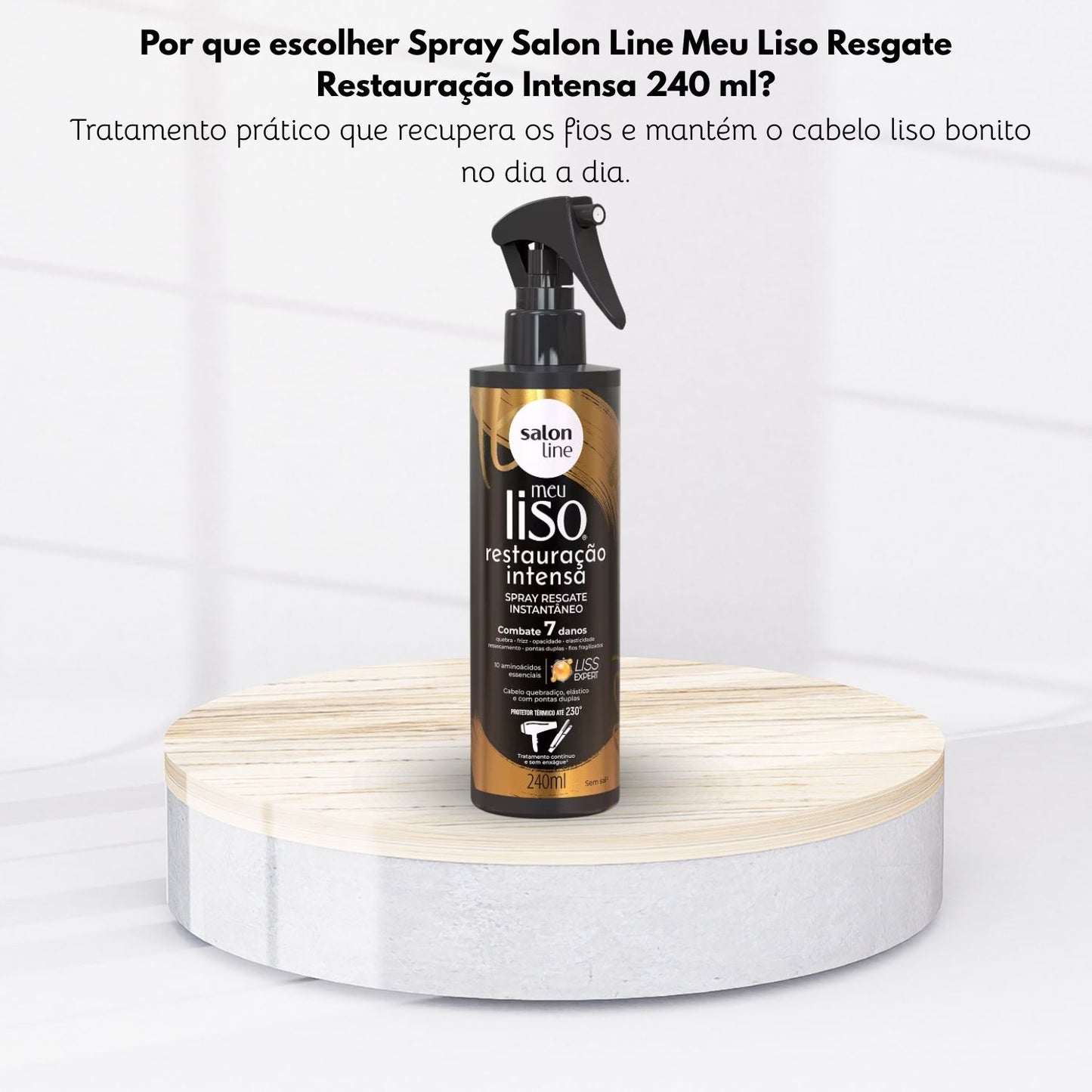 Salon Line Meu Liso Spray Resgate Restauração Intensa 240ml