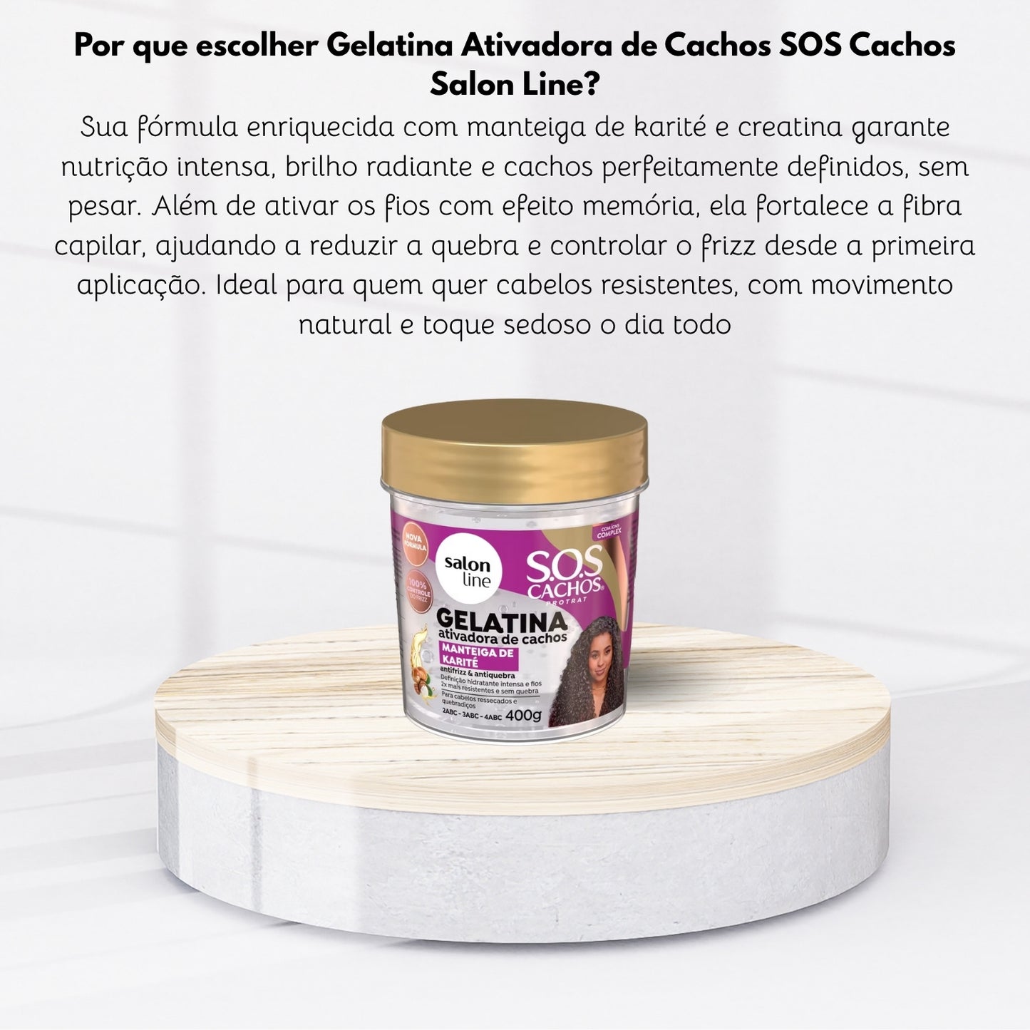 Salon Line S.O.S Cachos Manteiga de Karité Gelatina 400g