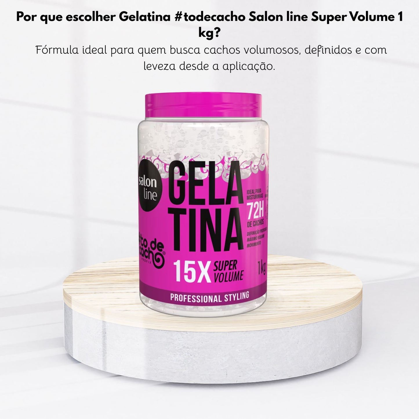 Gelatina de Cachos Salon Line #todecacho Super Volume para Cabelo Cacheado 1 Kg