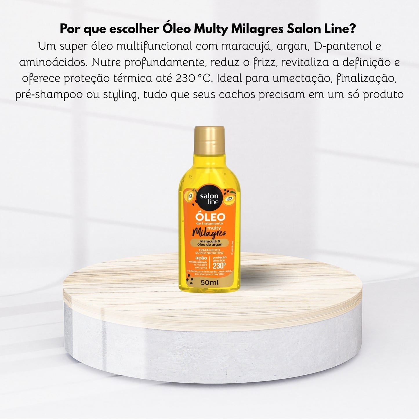 Oleo Salon Line Cachos dos Sonhos Multy Maracujá para Cabelo Cacheado 55 ml
