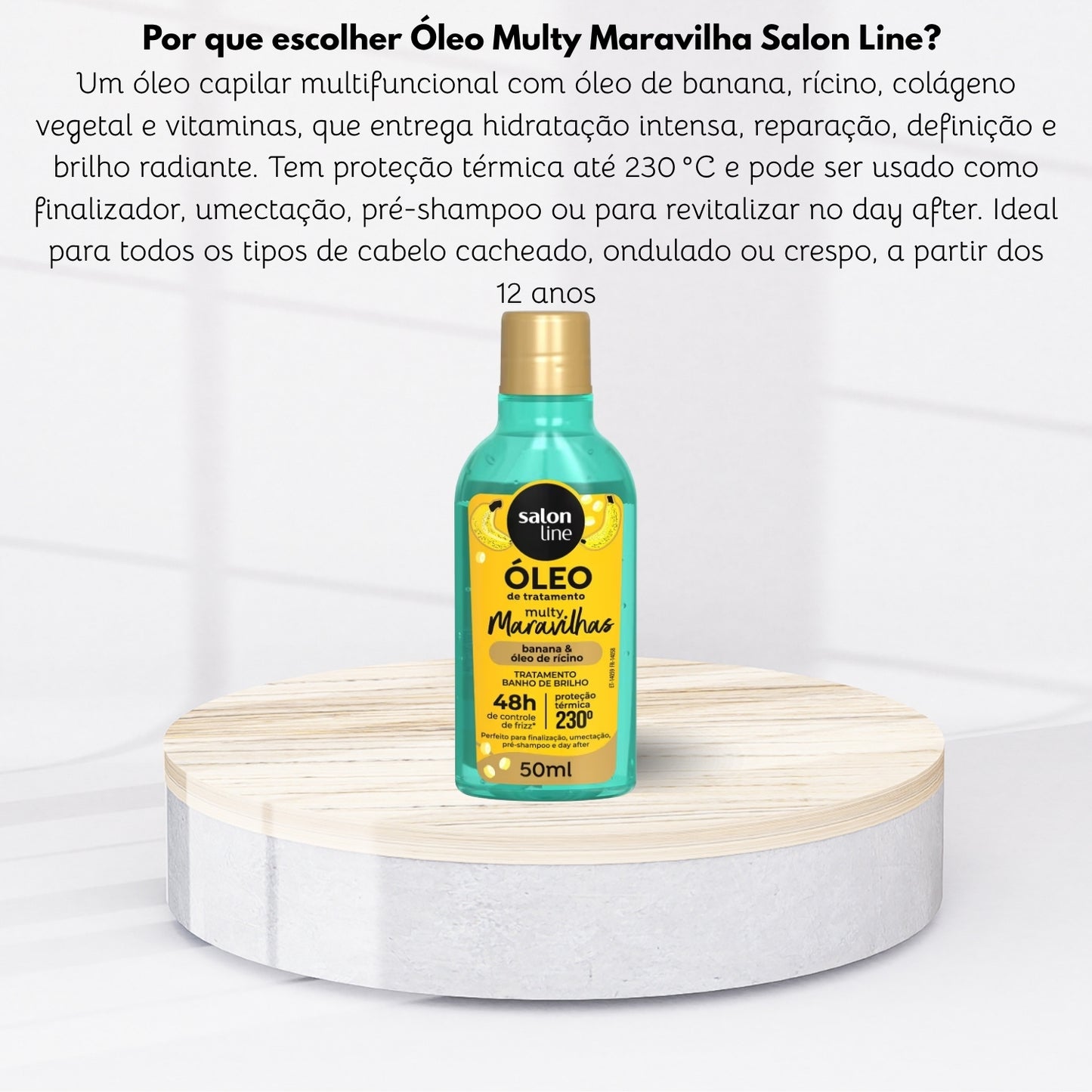 Oleo Salon Line Cachos dos Sonhos Multy Banana para Cabelo Cacheado 55 ml