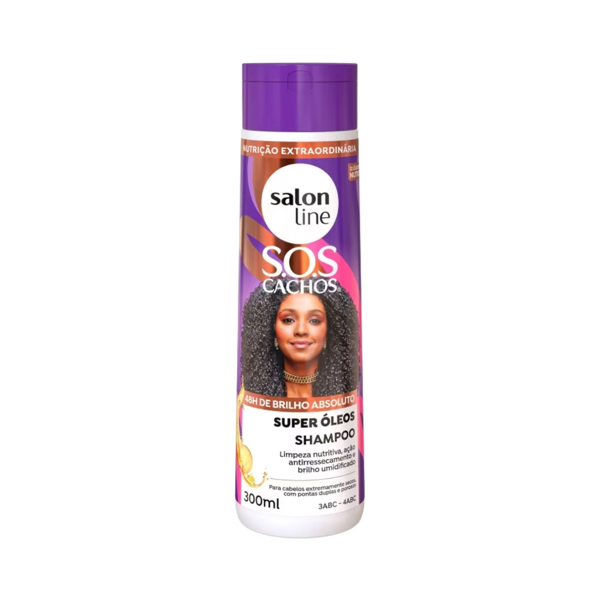 Kit Salon Line S.O.S Cachos Super Oleos 3 Shampoo para Cabelo Cacheado 300 ml