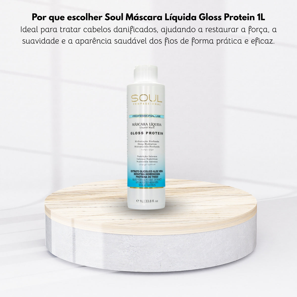 Mascara Soul Professional Gloss Protein Nutrição 1000 ml