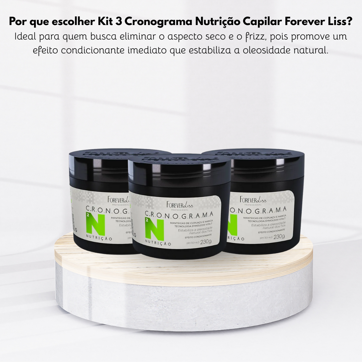 Kit Forever Liss Cronograma Nutricao 3 Máscara 230 g