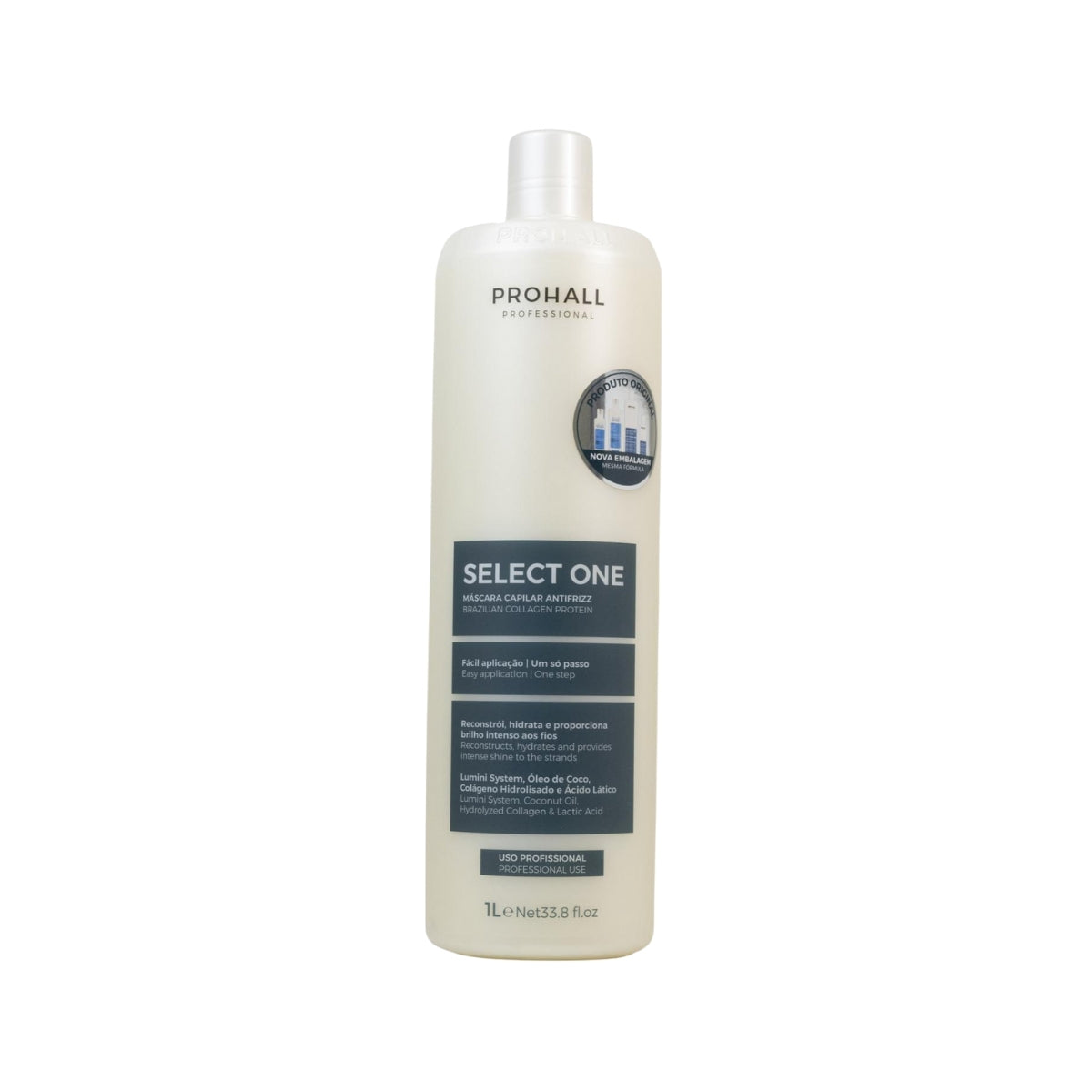 Kit Prohall Select One Antifrizz 3 Máscara Capilar 1 Litro