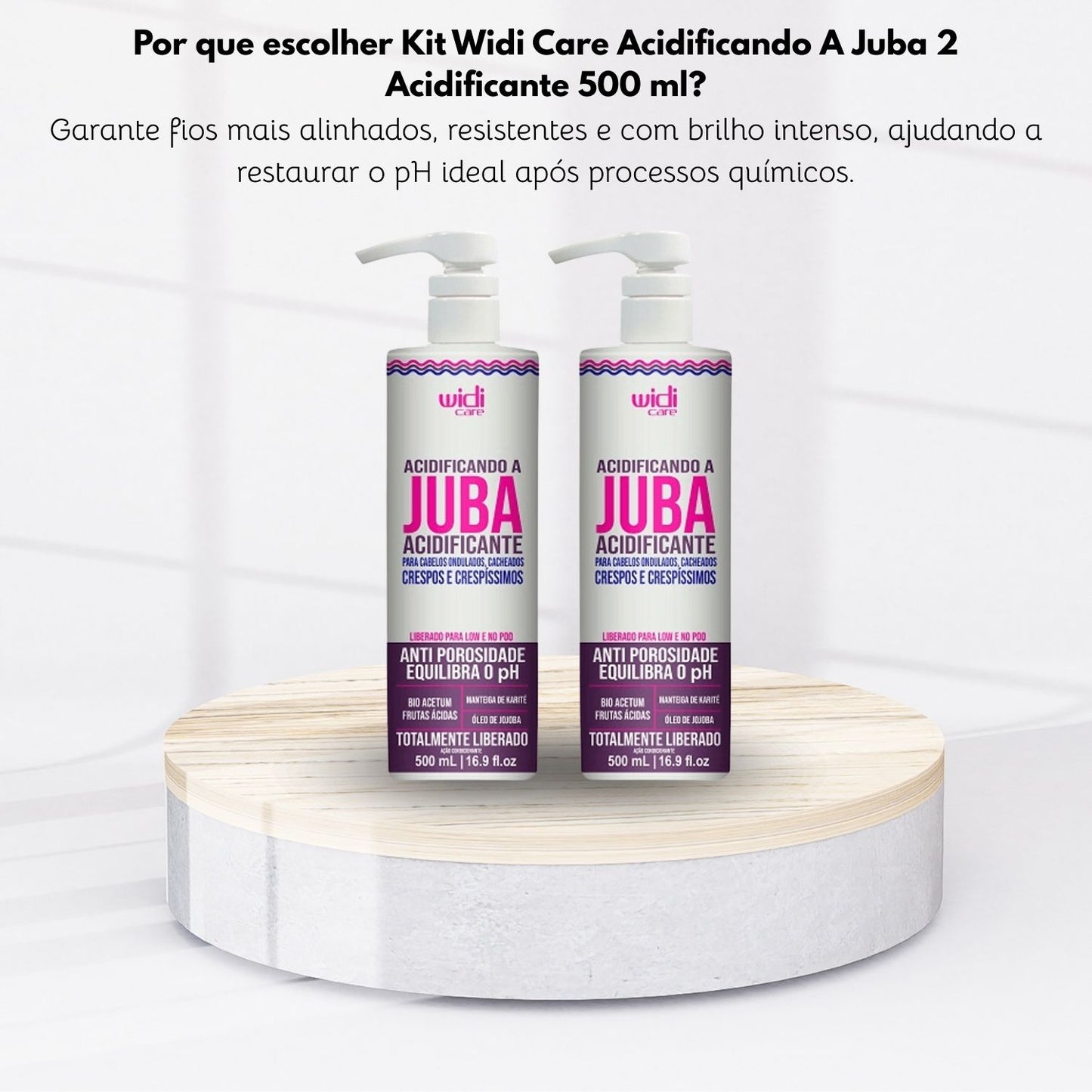 Kit Widi Care Acidificando A Juba 2 Acidificante 500 ml