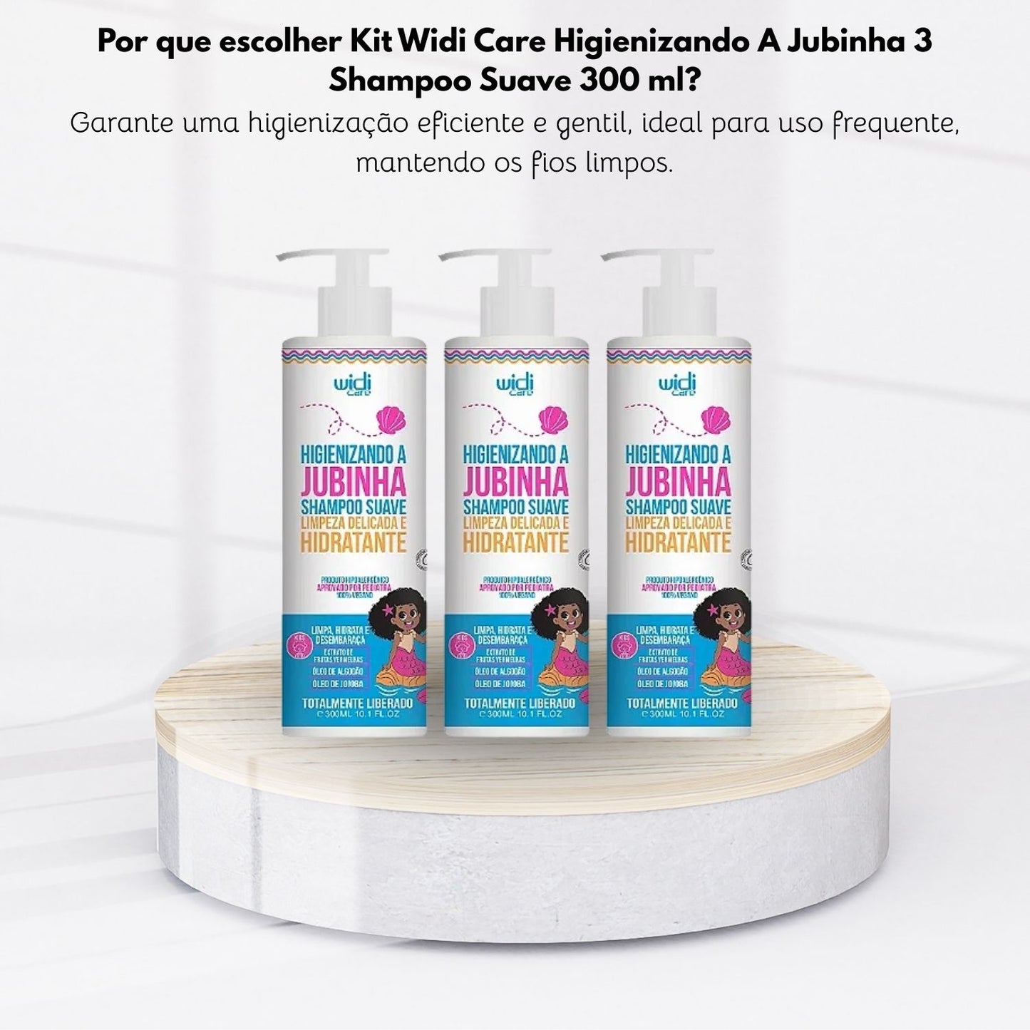 Kit Widi Care Higienizando A Jubinha 3 Shampoo Suave 300 ml