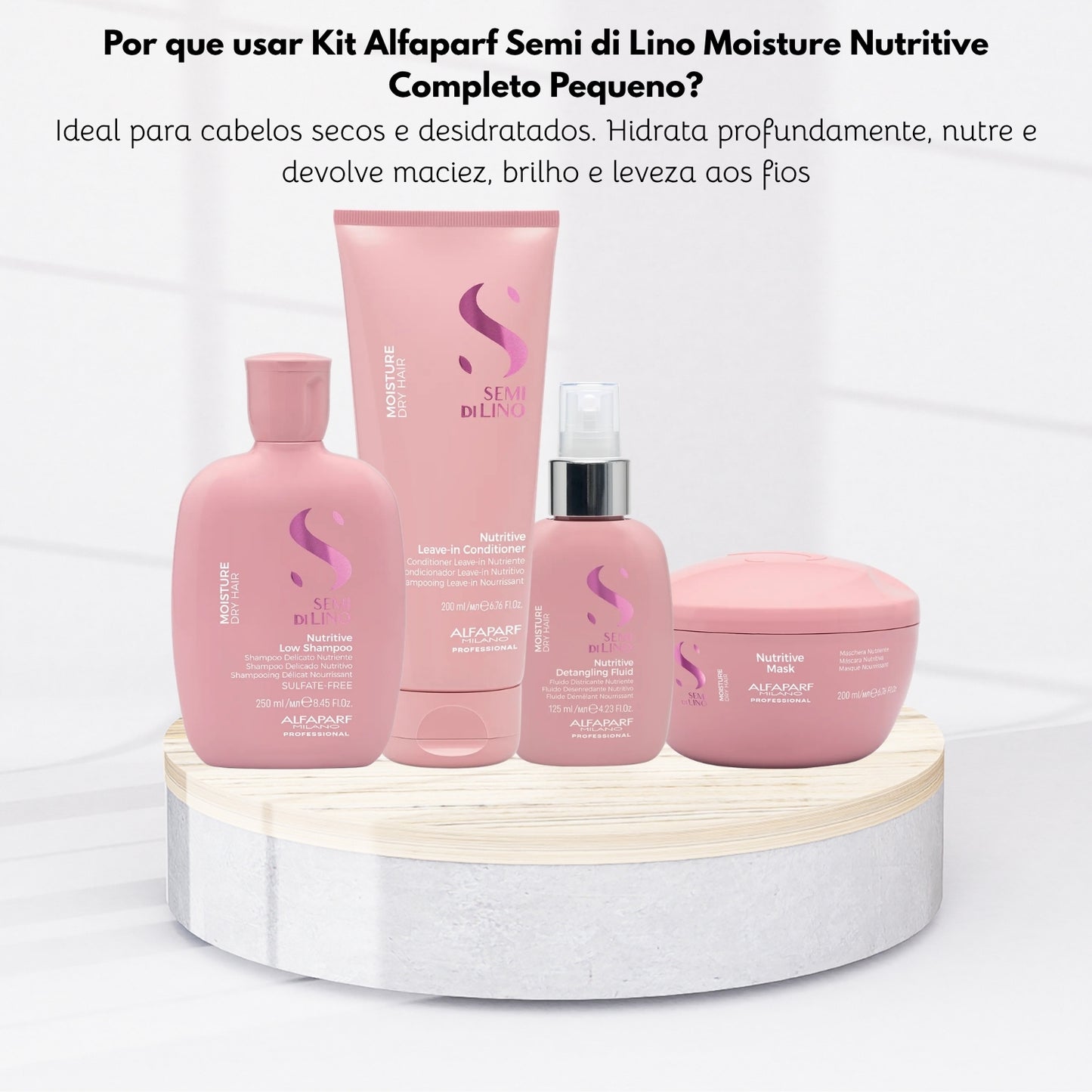 Kit Alfaparf Semi di Lino Moisture Nutritive Completo Pequeno