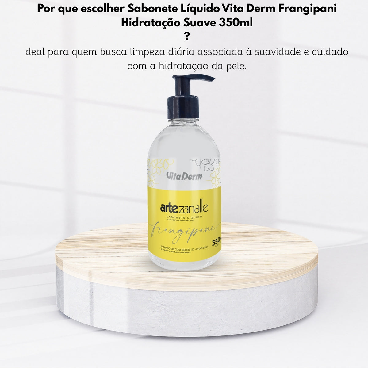 Sabonete Líquido Vita Derm Frangipani Hidratação Suave 350ml