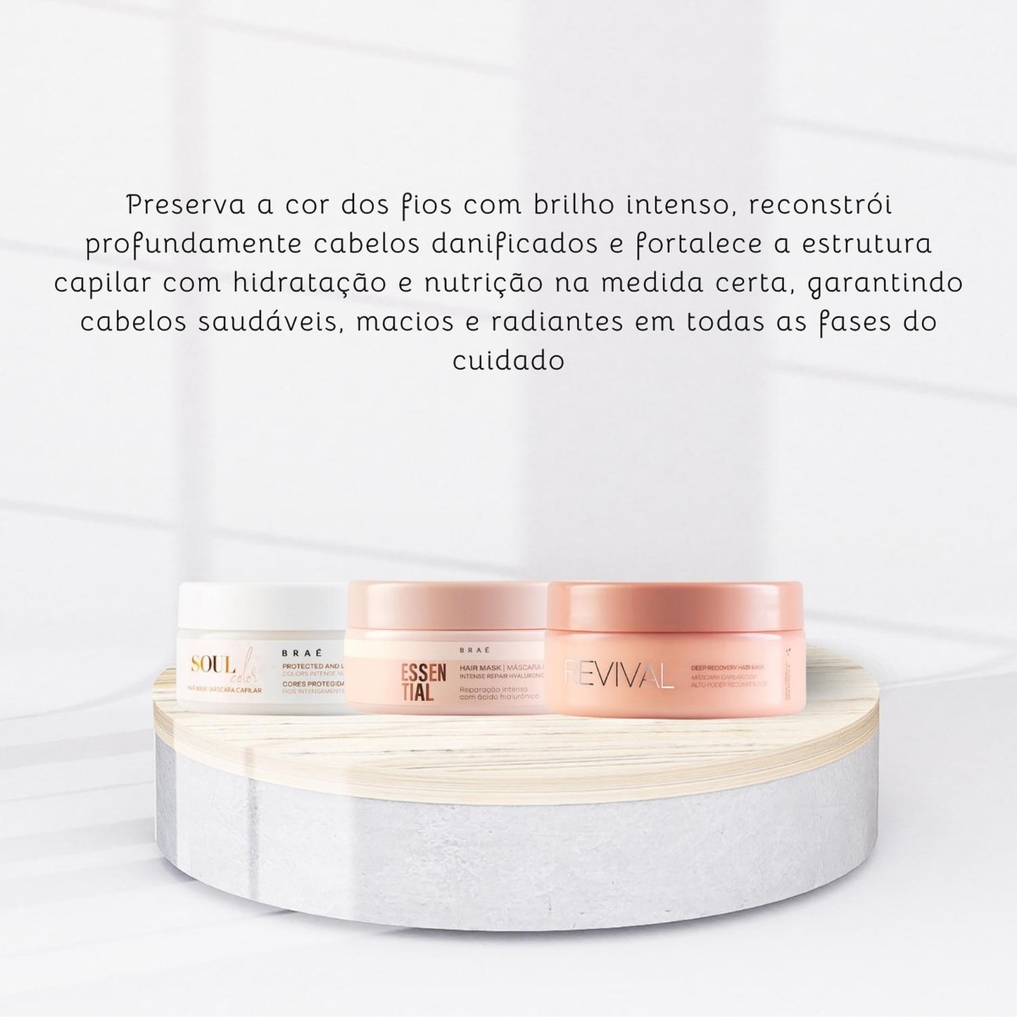 Kit Braé Máscaras Cronograma Capilar 3x200 g