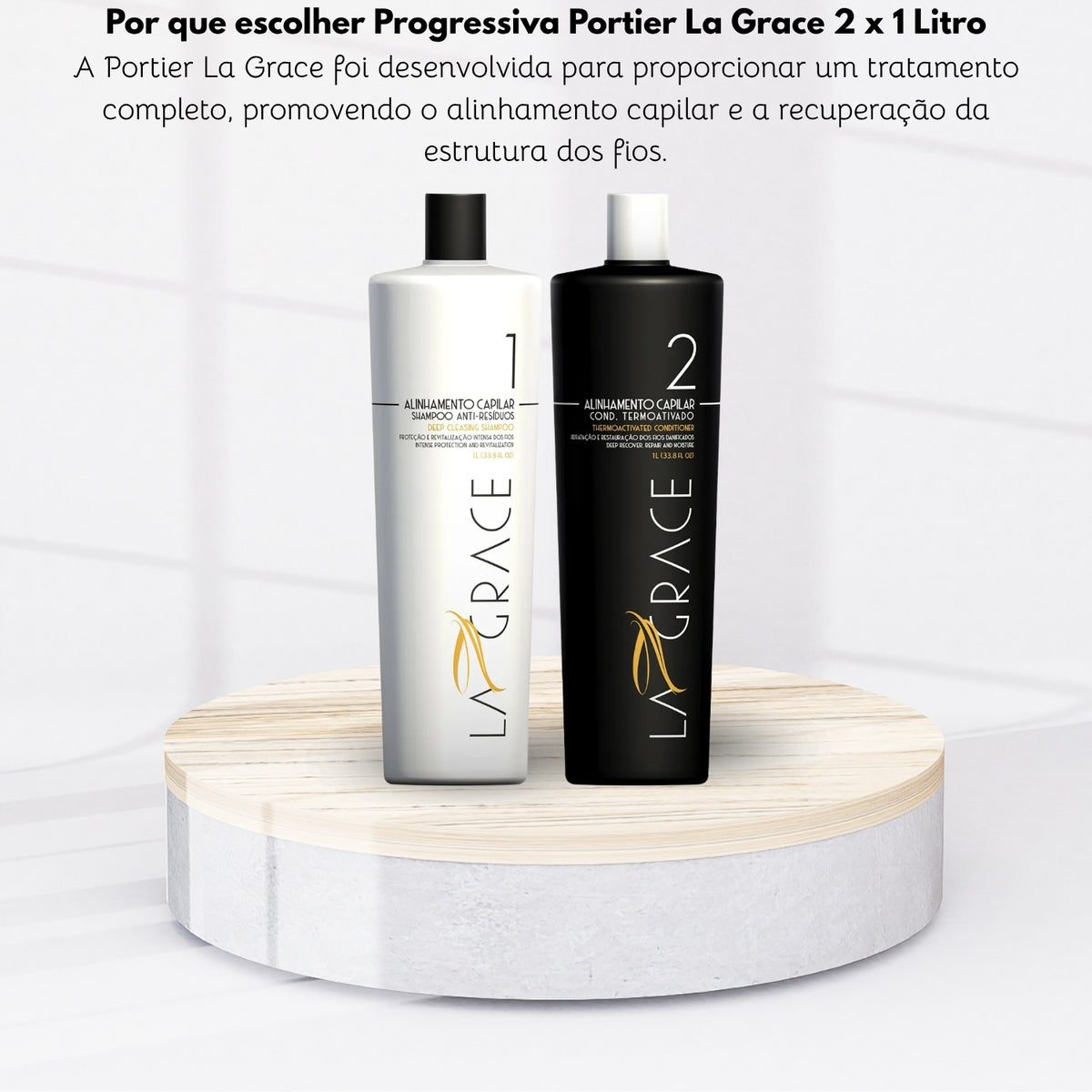 Progressiva Portier La Grace 2 x 1 Alinhamento Capilar 1 Litro