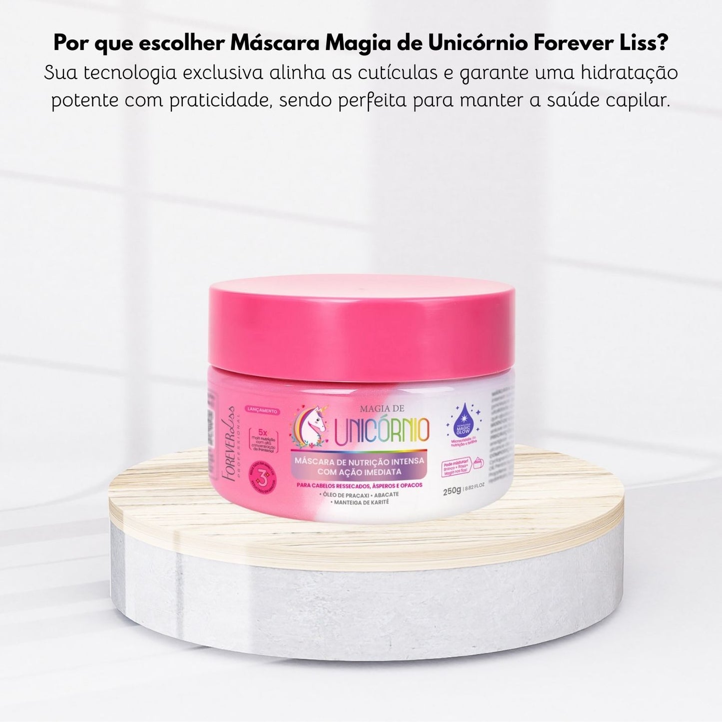 Máscara Forever Liss Magia de Unicórnio Máscara de Nutrição 250 g