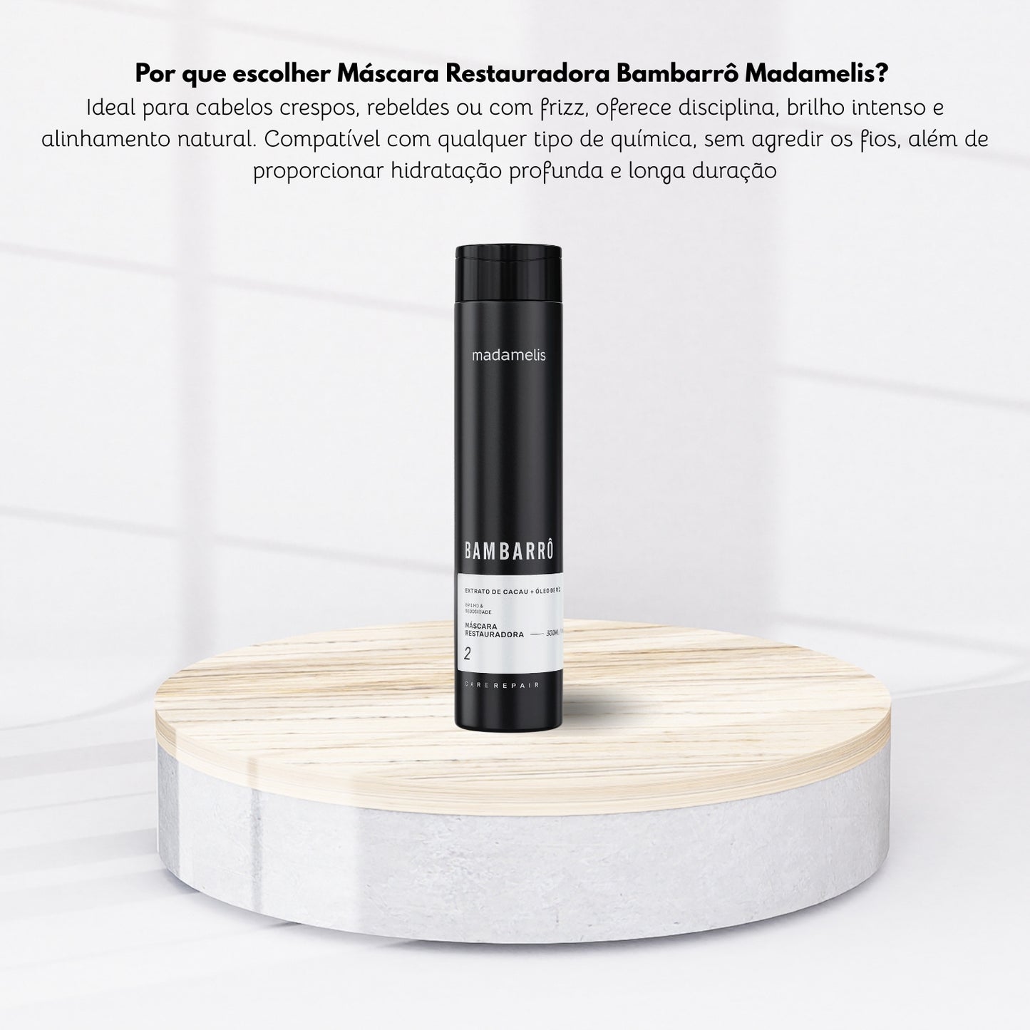 Progressiva Madamelis Bambarrô Alinhamento Capilar Máscara 300 ml