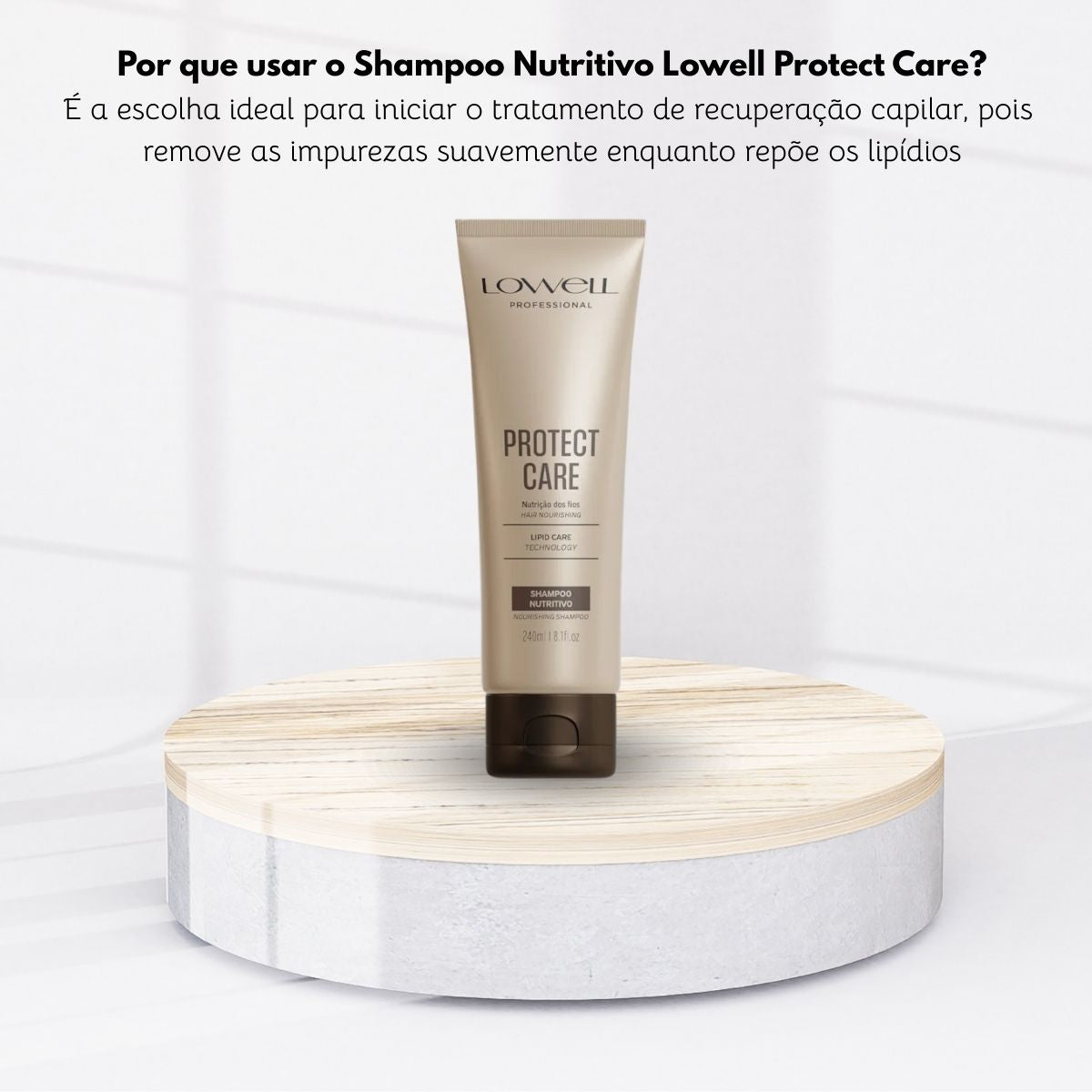 Shampoo Lowell Protect Care Nutrição dos Fios Shampoo Hidratante 240 ml