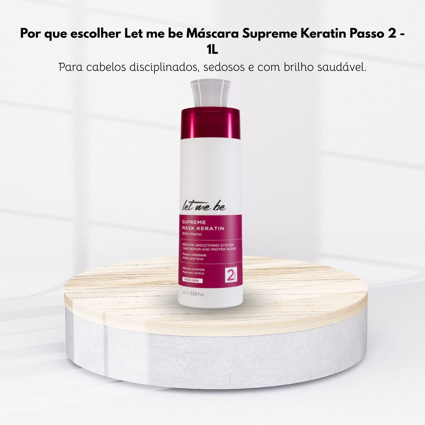 Botox Capilar Let Me Be Supreme Mask Keratin Alinhamento Máscara 1 Litro