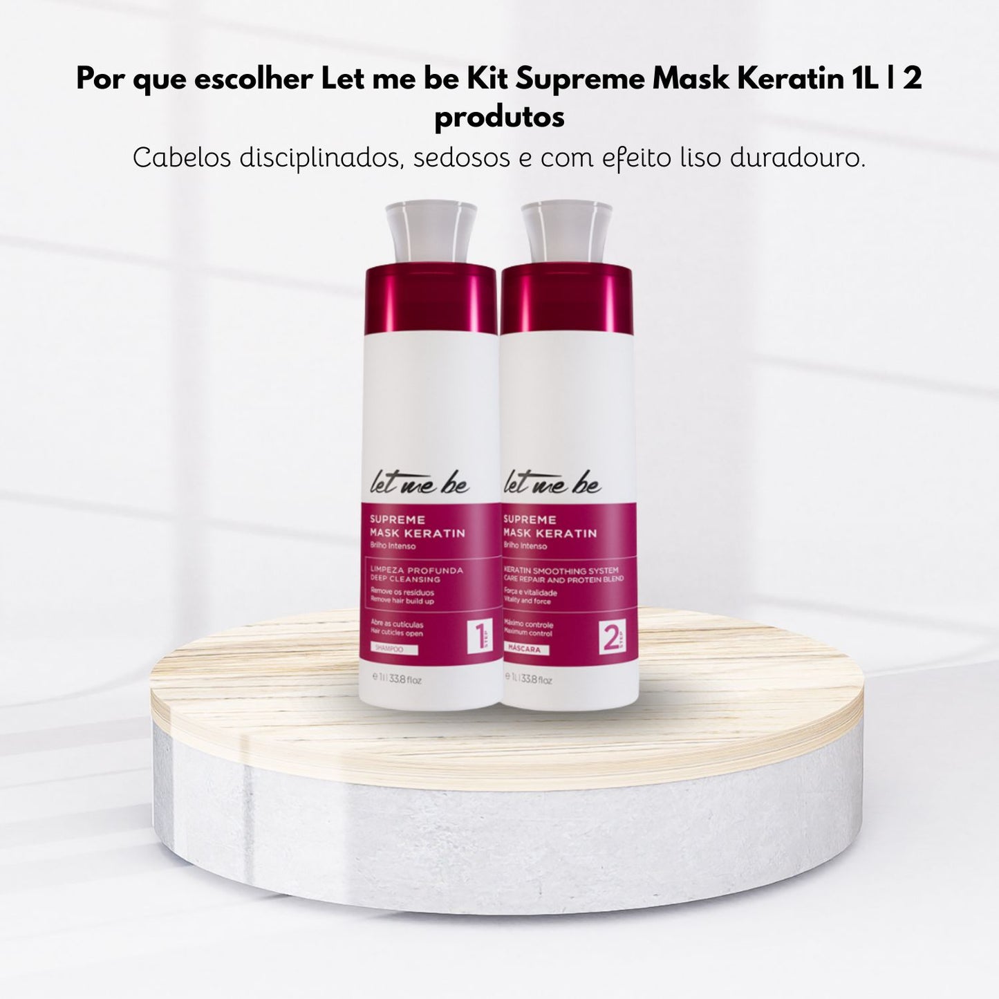 Kit Let Me Be Supreme Mask Keratin Alinhamento Capilar 1 Litro
