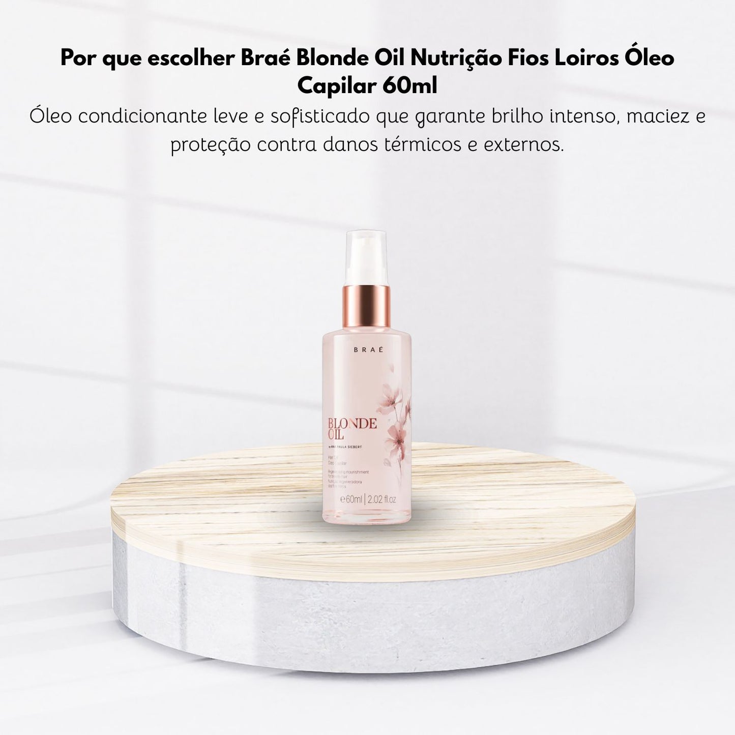 Oleo Braé Blonde Oil Nutrição Fios Loiros 60 ml