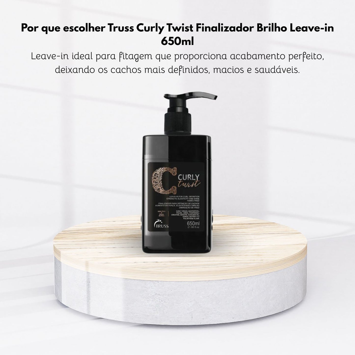 Leave-in Truss Curly Twist Finalizador Brilho 650 ml