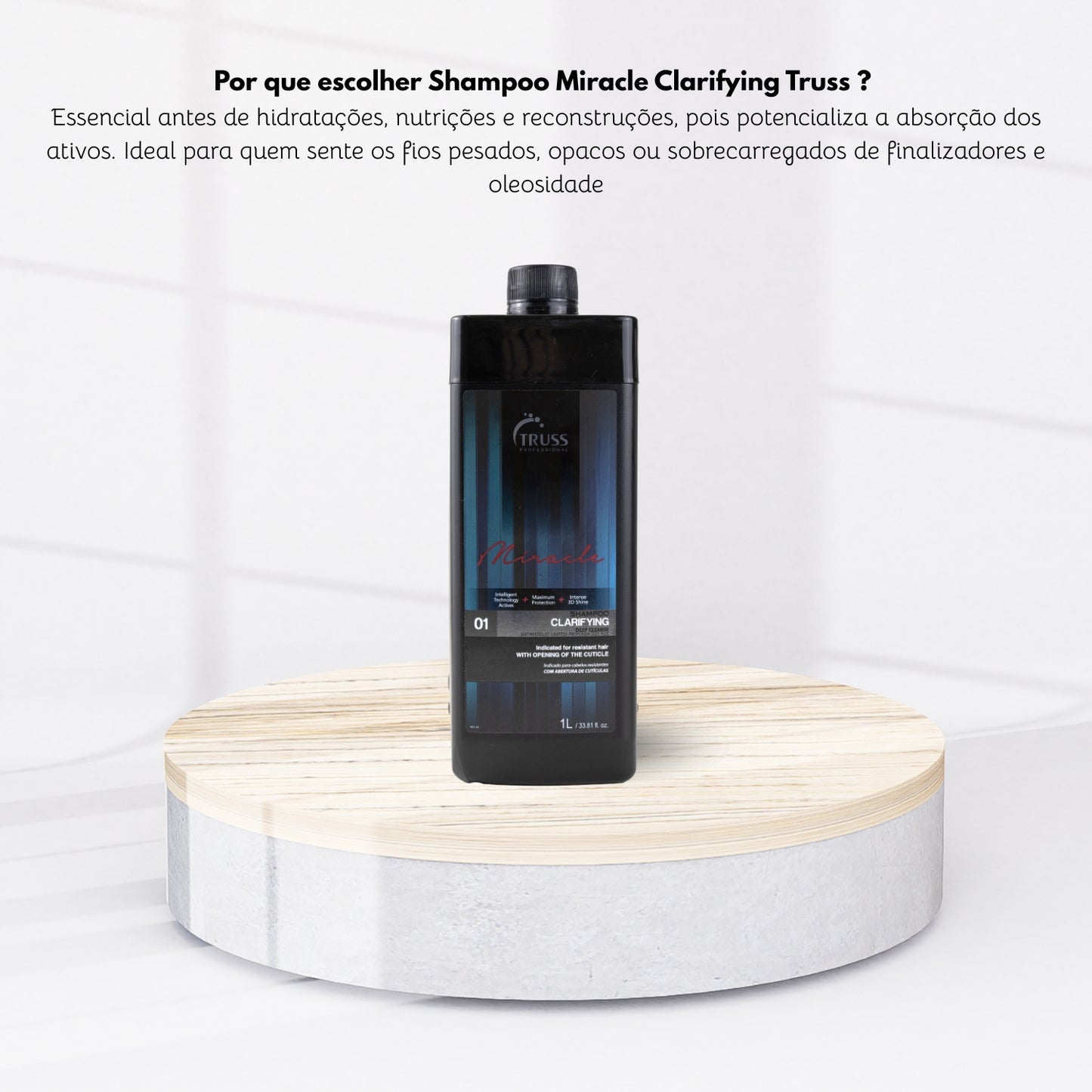 Shampoo Truss Clarifying Deep Cleanse Fios e Cutículas 1 Litro