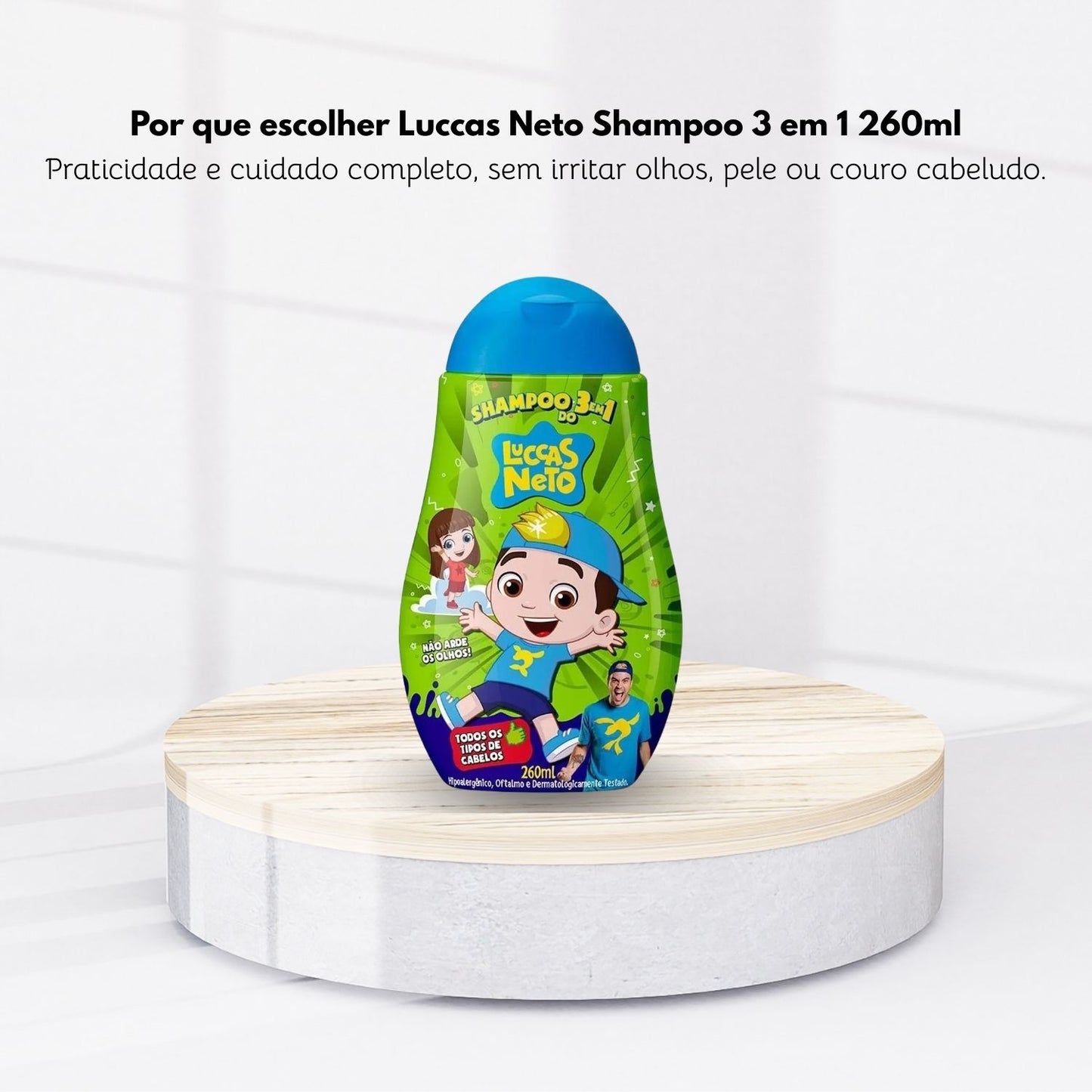 Shampoo Cia da Natureza Luccas Neto 3 em 1 260 ml