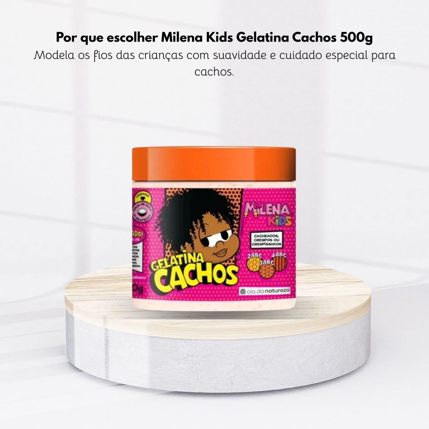 Gelatina de Cachos Cia da Natureza Milena Kids para Cabelo Cacheado 500 g